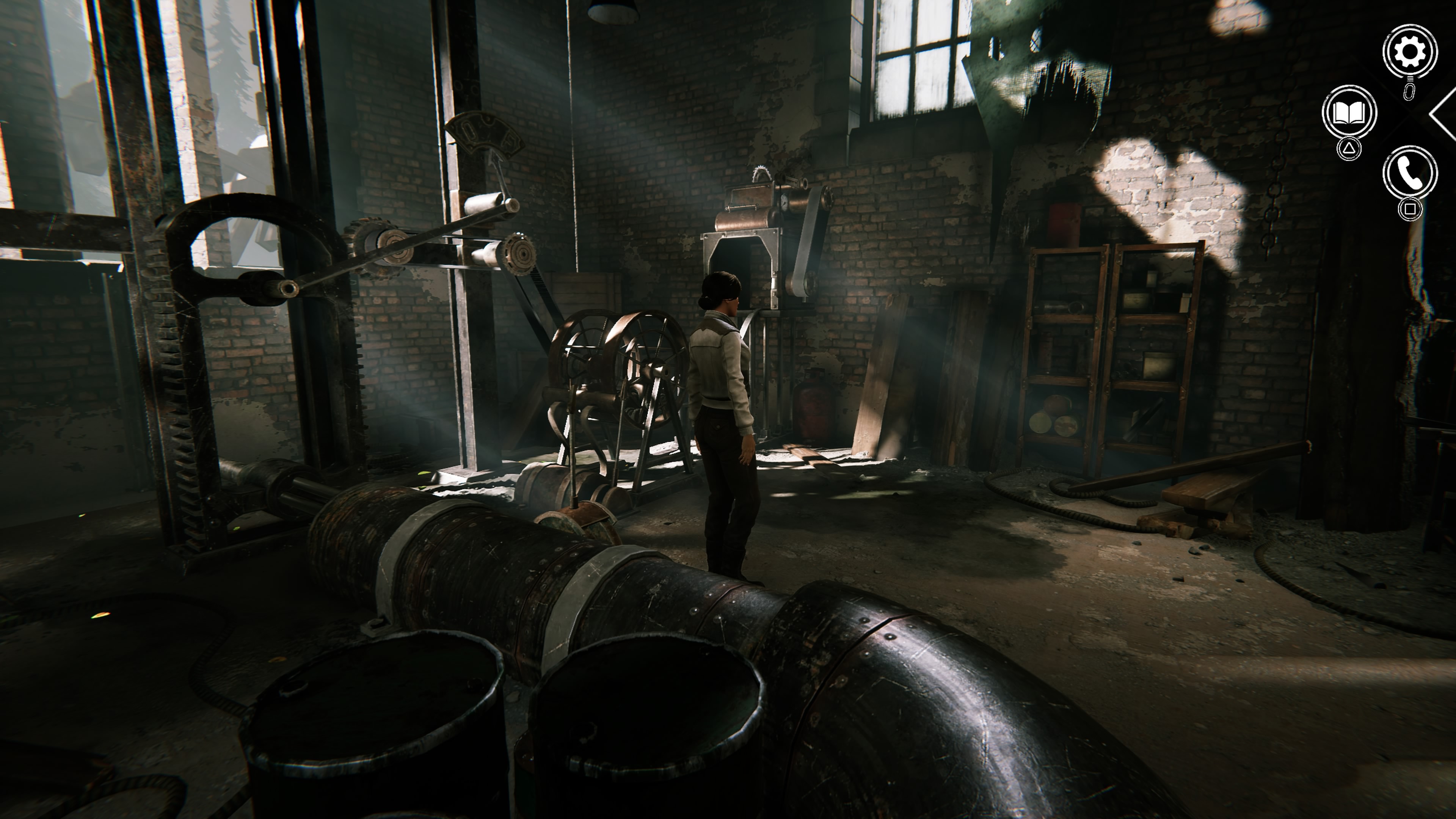 Syberia Remastered - Fabryka Voralbergów: montażownia, konduktor Oskar, peron, pociąg, bilet, przygoda czeka