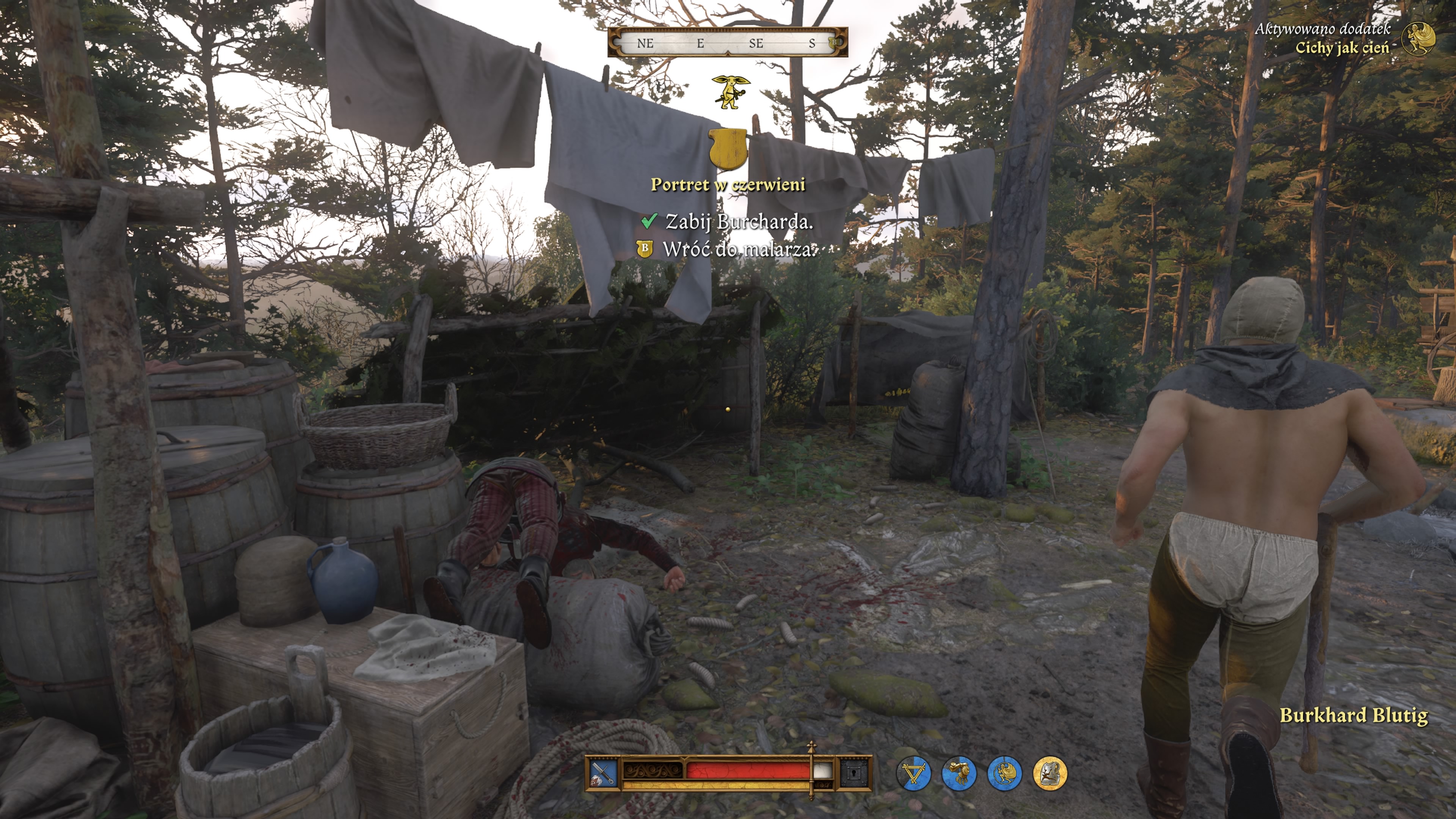 Kingdom Come Deliverance 2 - Portret w czerwieni: Burchard, banda, bandyci, obóz w lesie