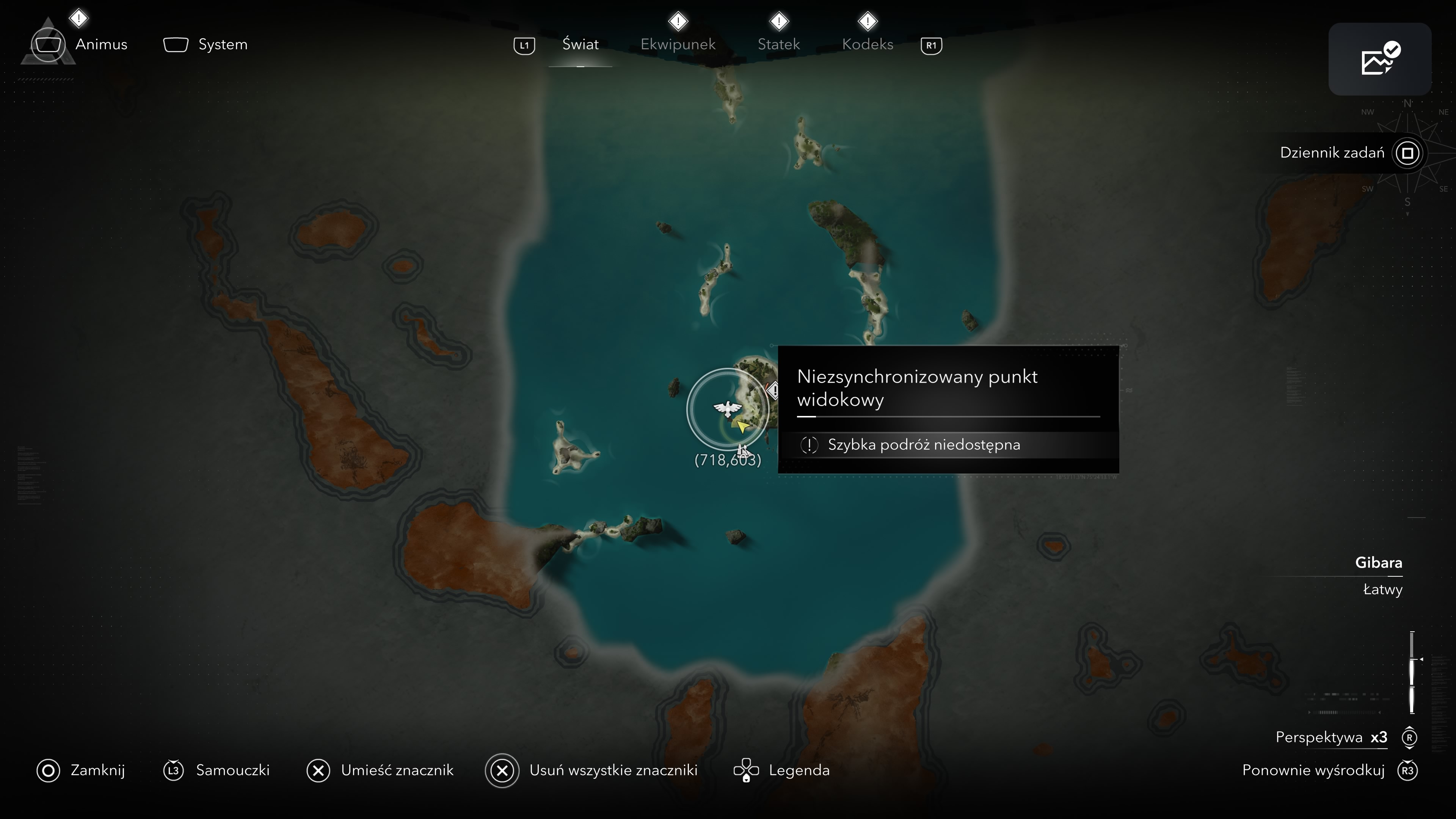 Assassin's Creed Black Flag Resynced - Wieże synchronizacyjne, punkty widokowe na Słona Laguna