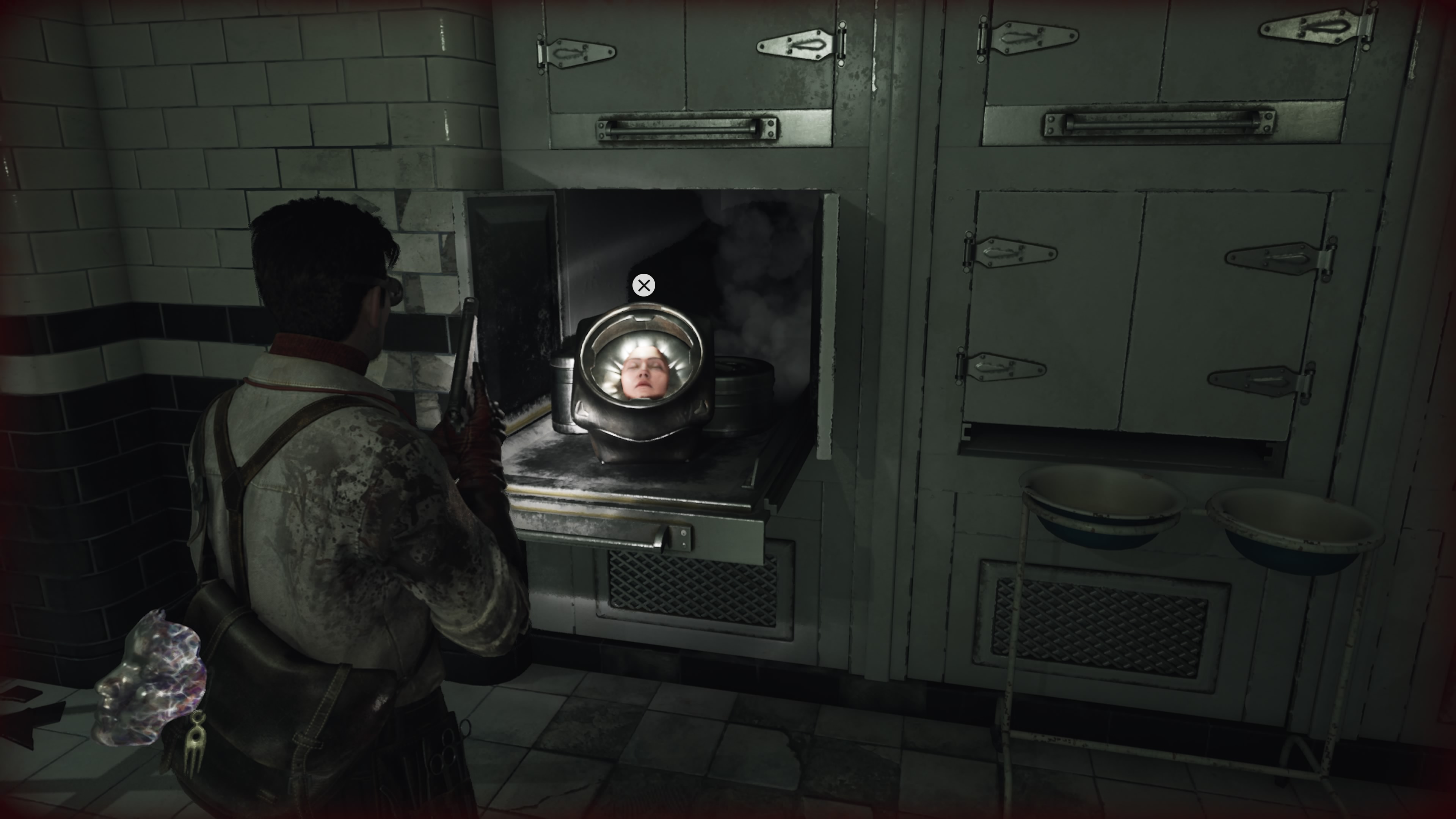 The Sinking City 2 - Szpital Akeley Memorial: lustrzane drzwi, teatr anatomiczny, ciało Faye, Pryzmat, symbole