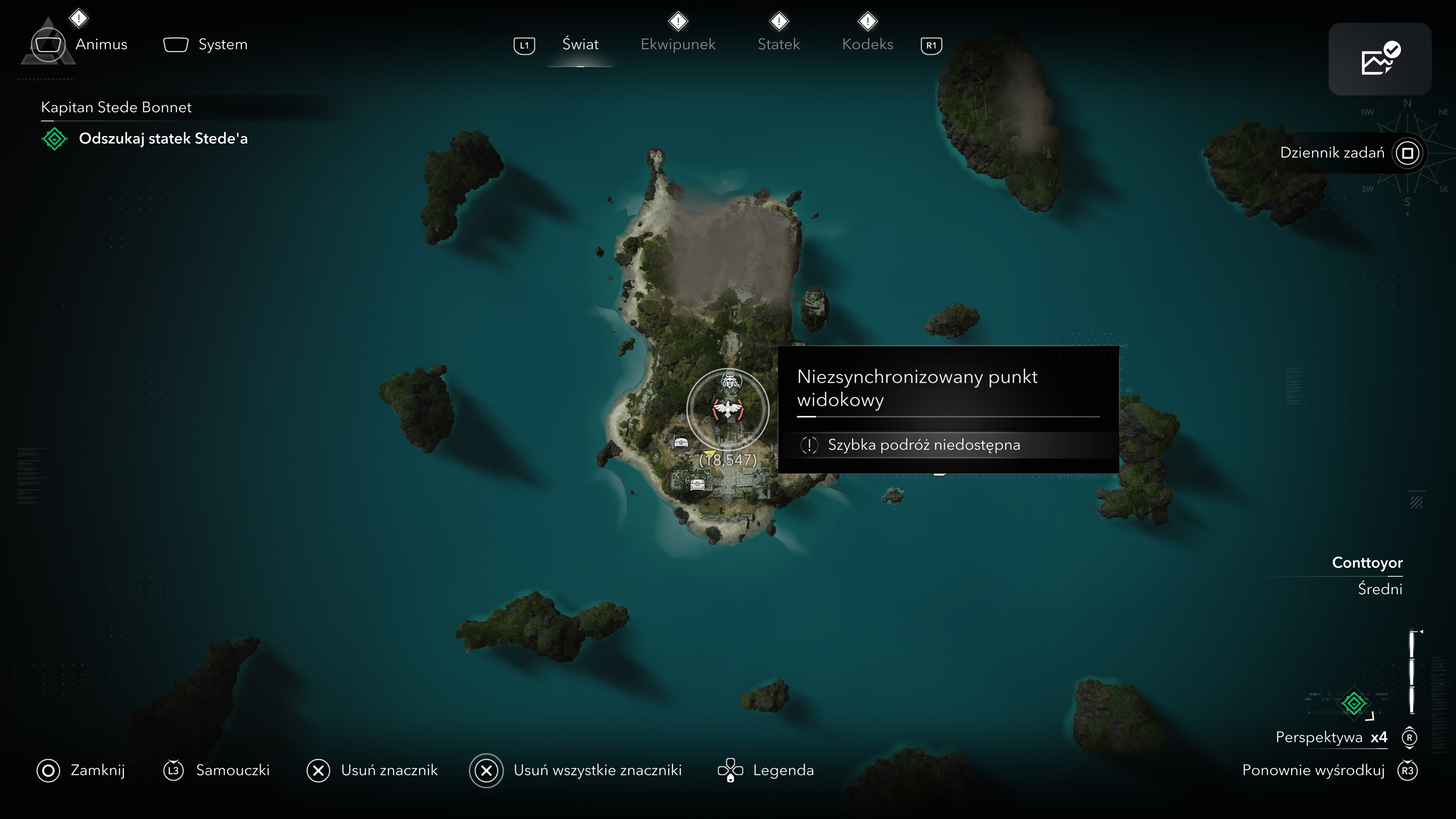 Assassin's Creed Black Flag Resynced - Wieże synchronizacyjne, punkty widokowe na Wyspa Ofiarna
