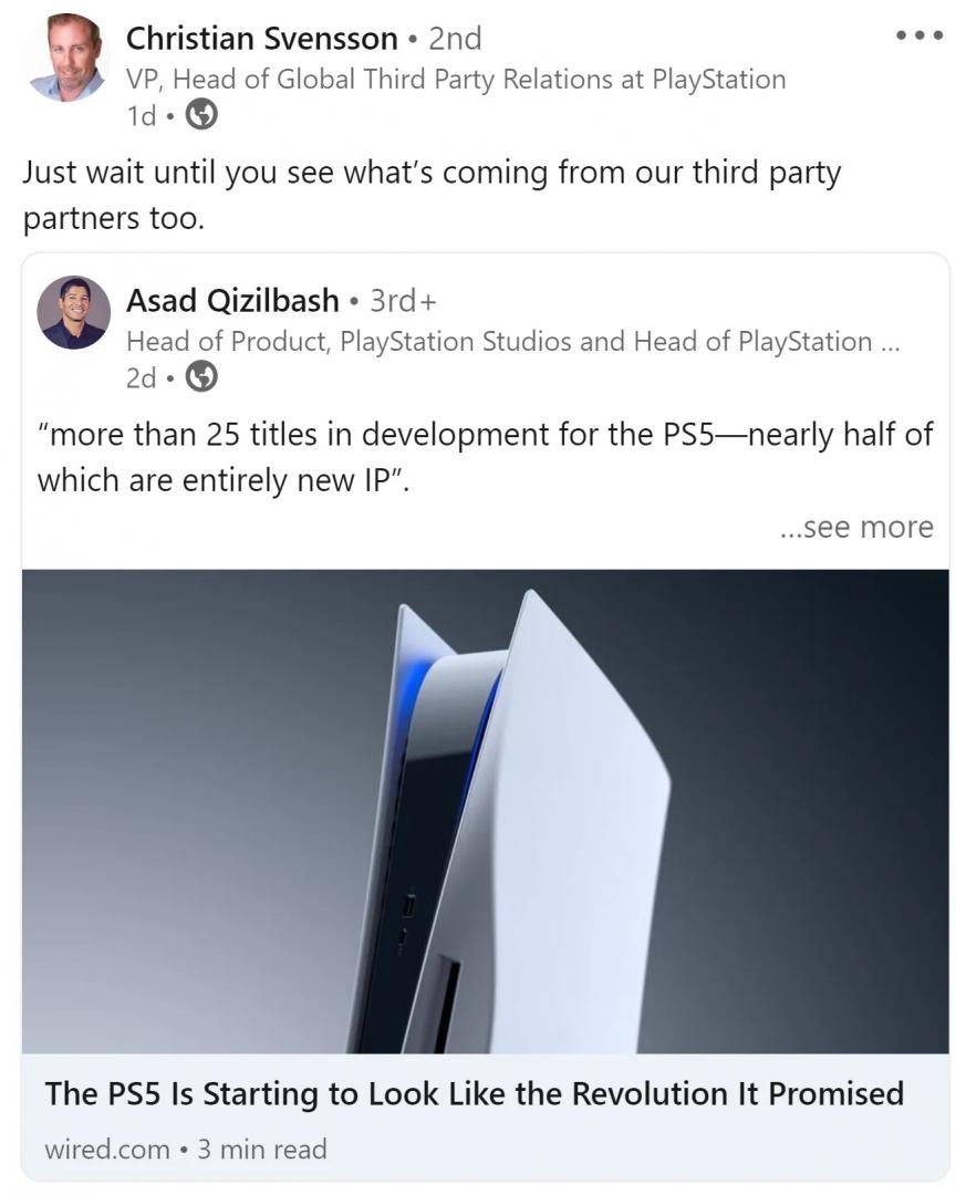 PS5 z mnóstwem mocnych gier third party? Christian Svensson przekonuje, że warto czekać