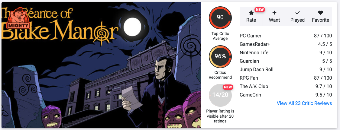 The S Ance of Blake Manor - recenzje Opencritic