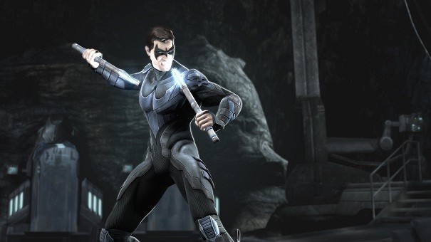 Nightwing i Cyborg prezentują swe umiejętności