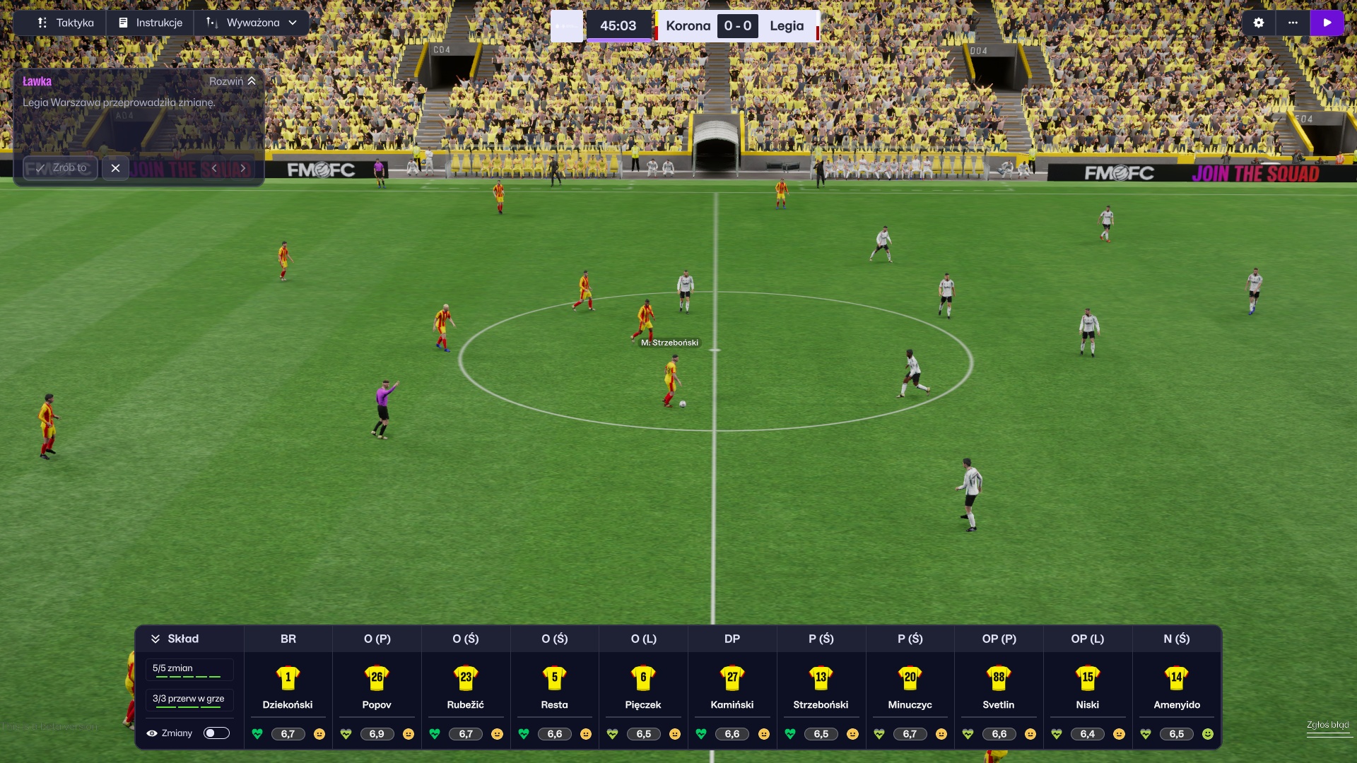 FM26 - widok meczowy