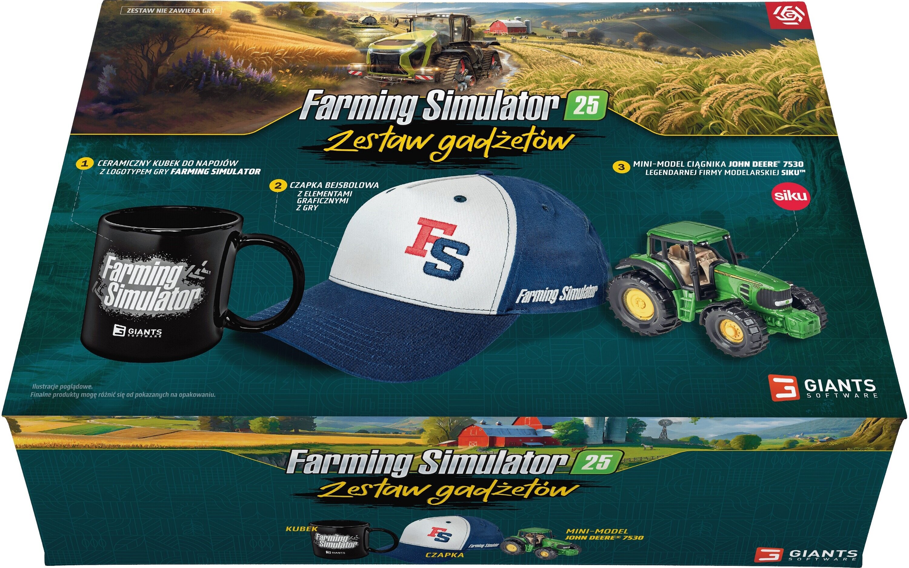 Ciekawa oferta z gadżetami z Farming Simulator 25 - czapka, kubek i model ciągnika za jedyne 139 zł