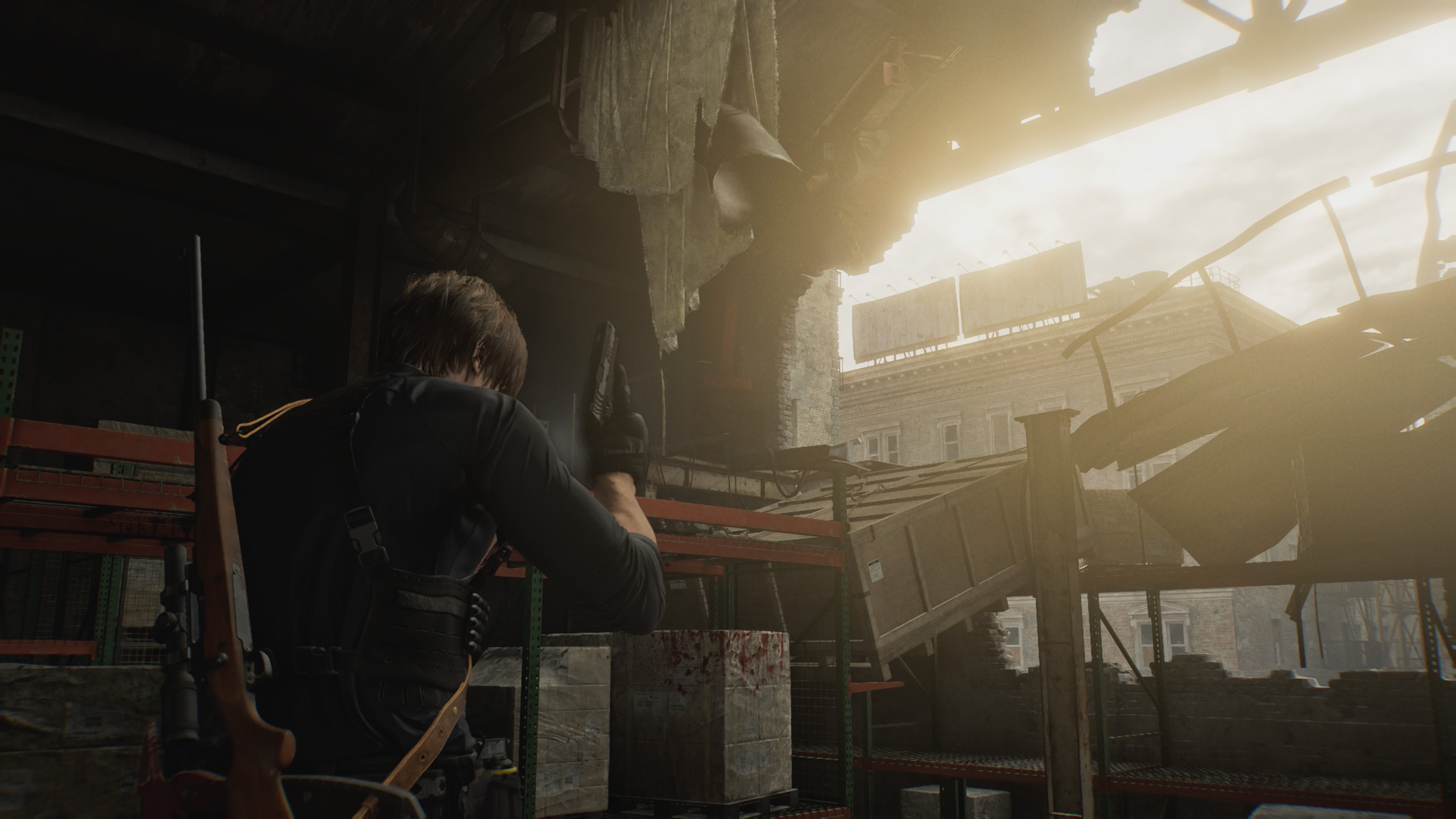 Resident Evil Requiem - Leon: brama, barykada, detonator, obóz BSAA, magazyn, dystrybutor, parking, baterie