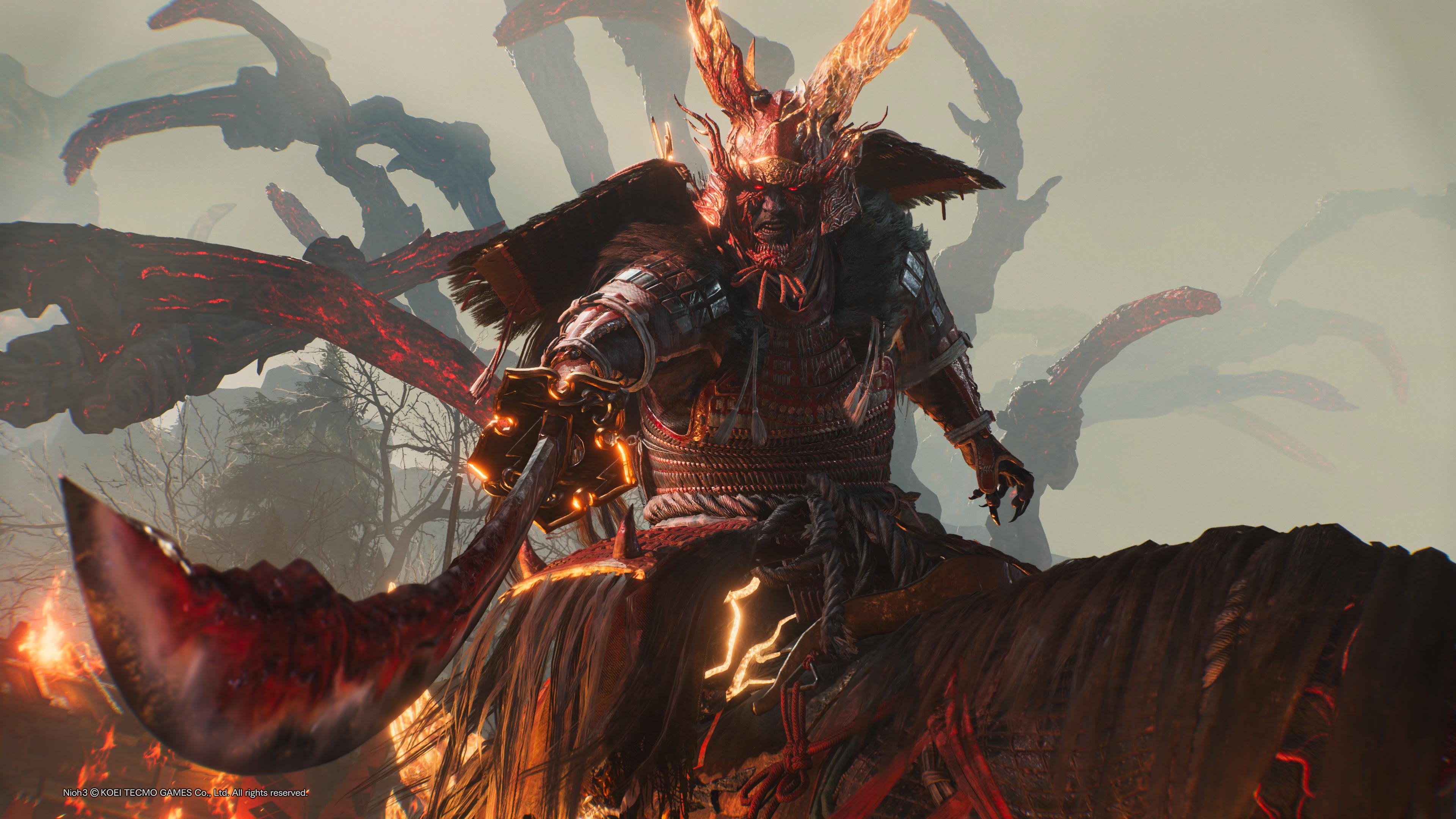 NiOh 3 - recenzja gry - boss na koniku