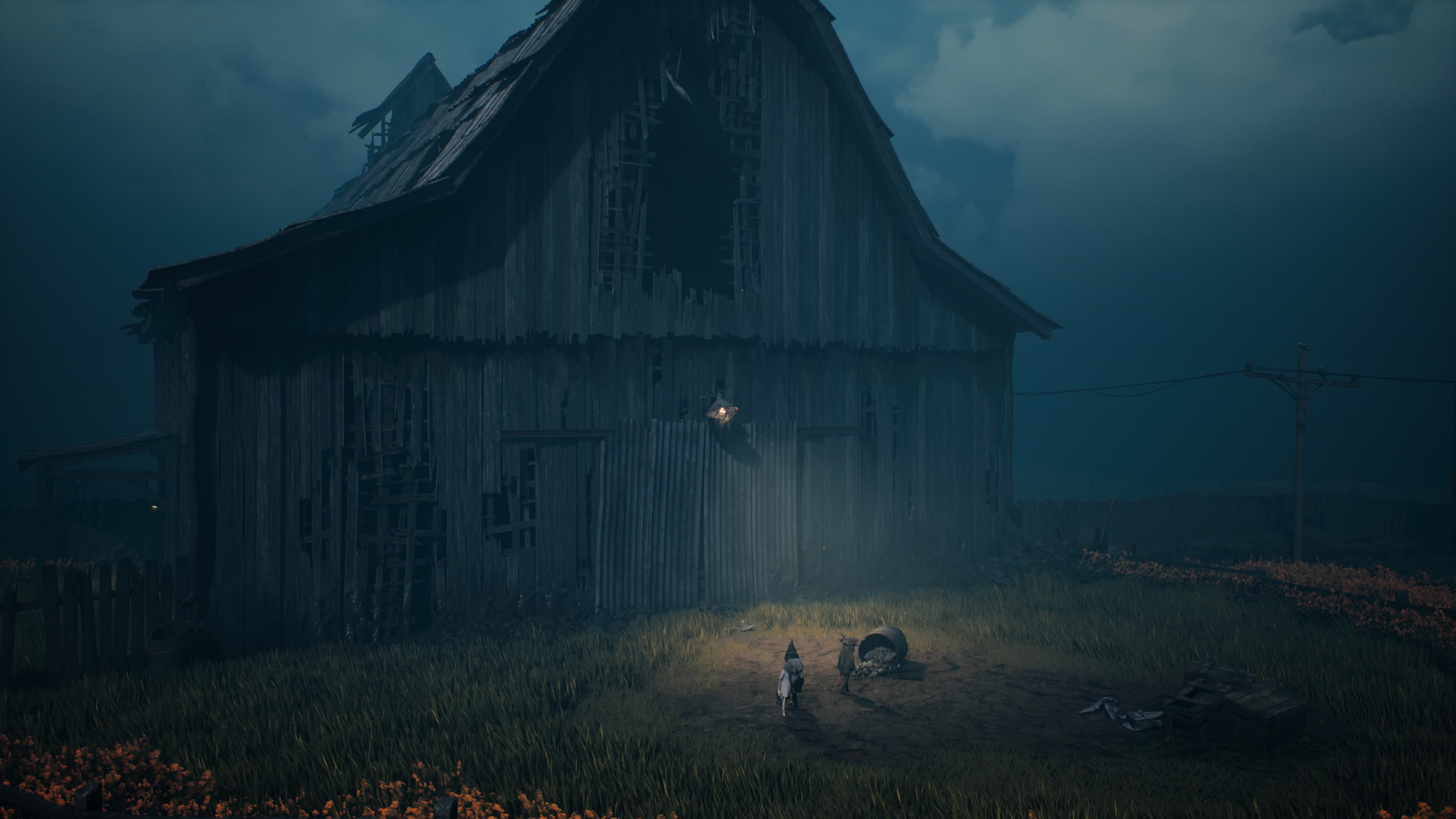 Reanimal - Akt 1: Powodzianie, opis przejścia, znajdźki: mur, jezioro, harpun, hotel, armata, świnie, ptak