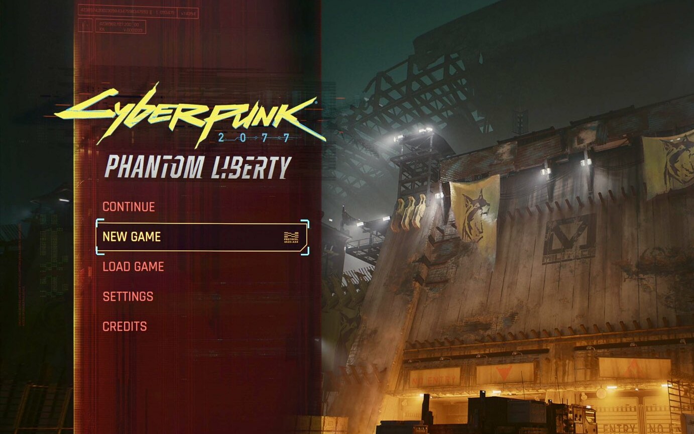 Cyberpunk 2077 Phantom Liberty menu