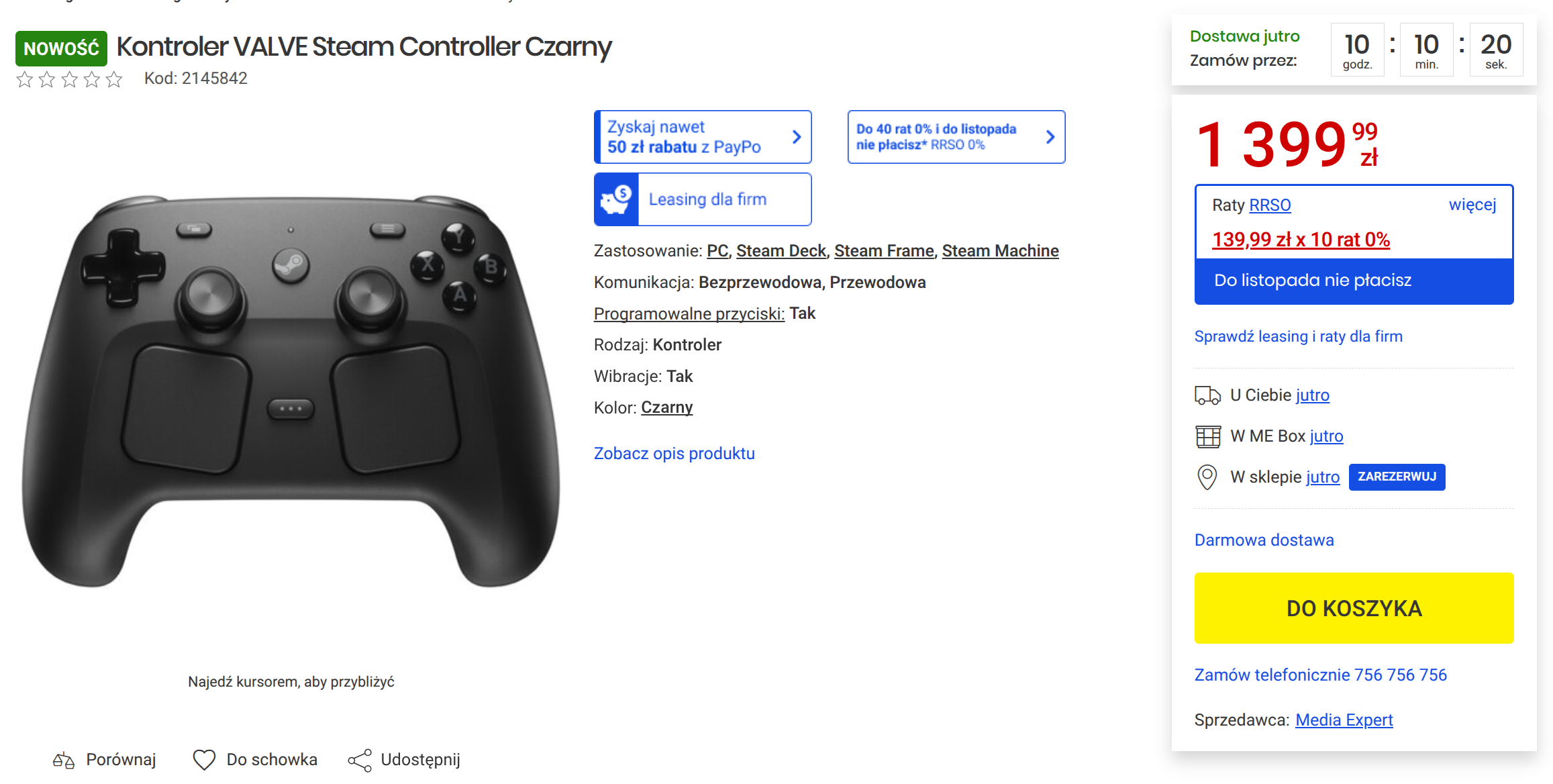Steam controller media expert