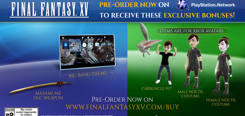 Znamy bonusy do cyfrowych pre-orderów Final Fantasy XV