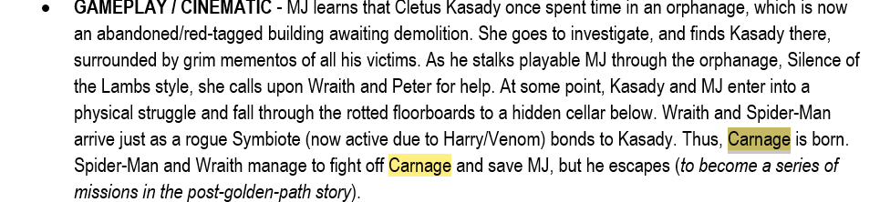 Marvel's Spider-Man 2 leak early script #2