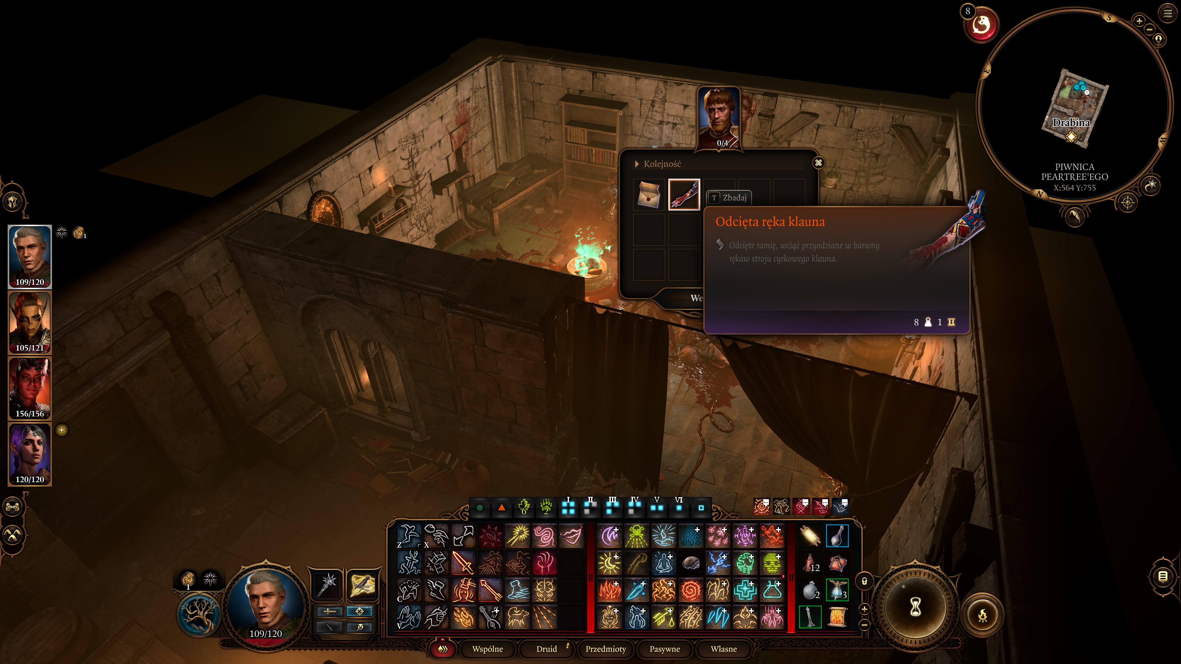 Baldurs Gate 3 - Znajdź klauna Śliniaka: cyrk, Lukrecjusz, kawałki ciała