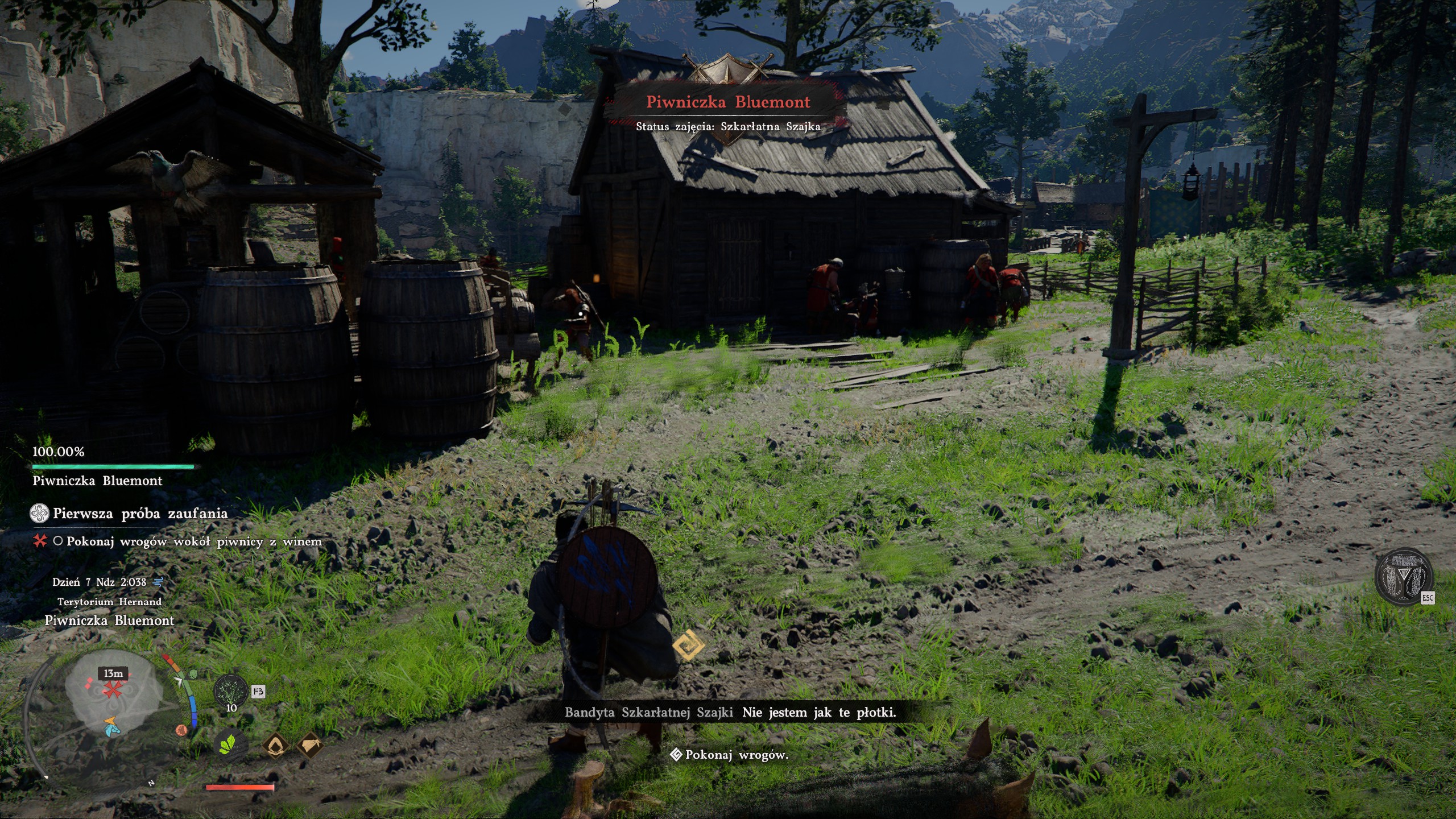 Crimson Desert - Pierwsza próba zaufania: zarządca, piwnica z winem, bandyci