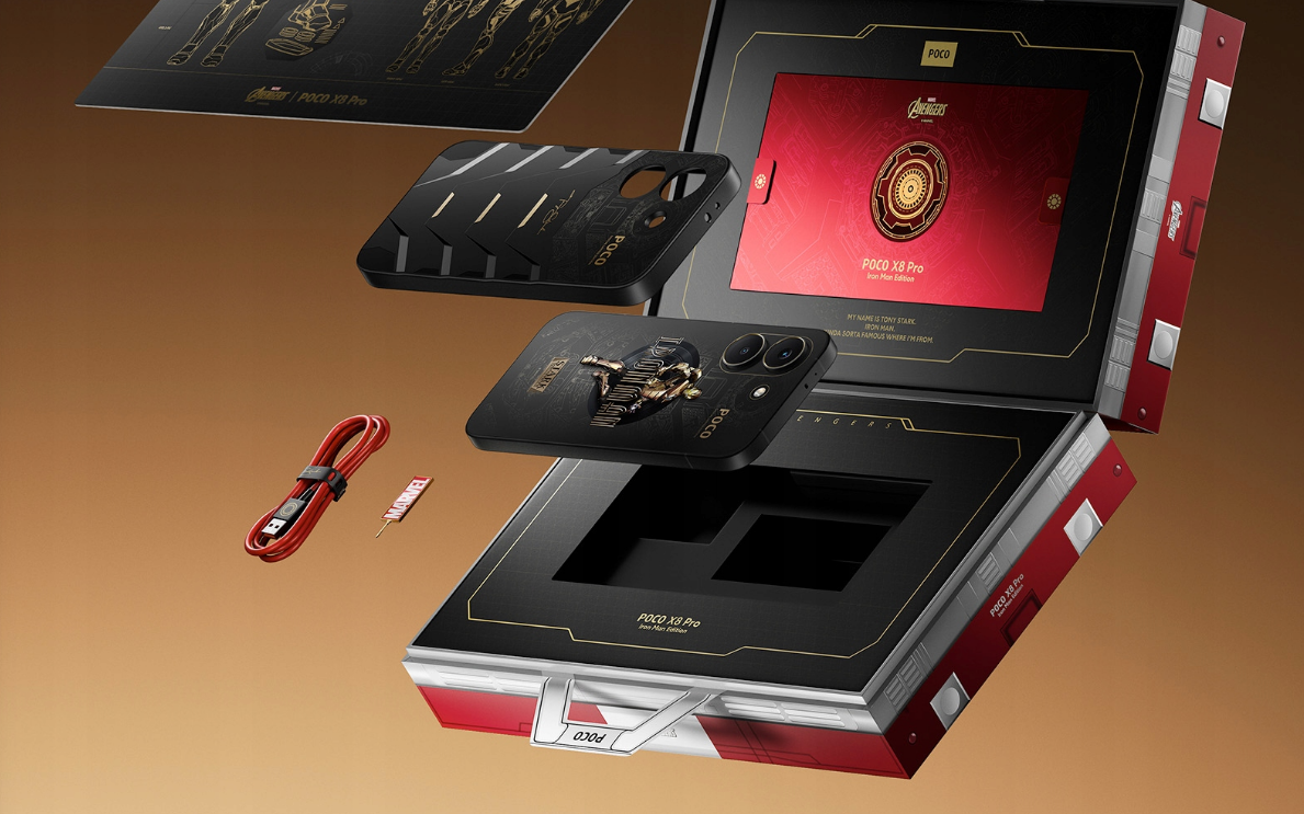 Mega wydajny smartfon Xiaomi POCO X8 Pro z 512 GB, 6500 mAh, 100W, 120 Hz i edycją Iron Man za 1497 zł
