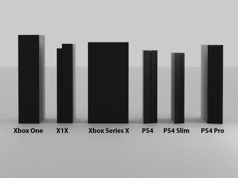 Nieuwe betekenis Lijkenhuis bevestigen Xbox Series X. Jak duża jest konsola? Porównanie z PS4, PS4 Pro, XOne i  XOne S