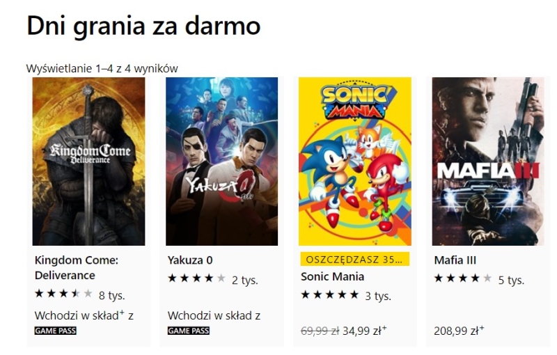 4 gry za darmo na Xbox One przez weekend. Microsoft prezentuje gry w ramach Free Play Days