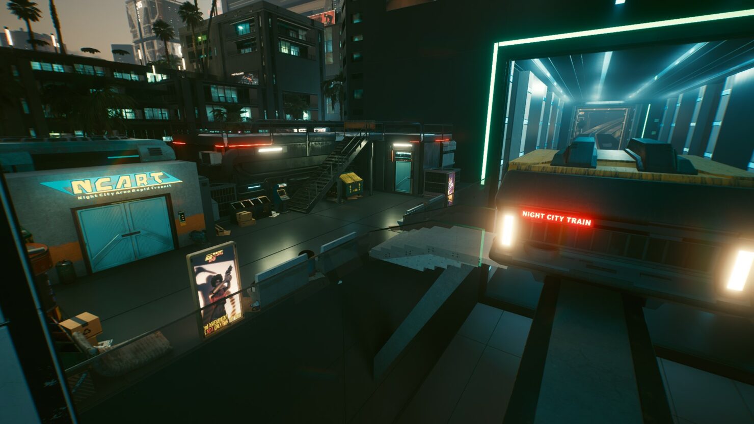 Cyberpunk 2077 z działającym systemem metra. Gracz przygotował 19 stacji