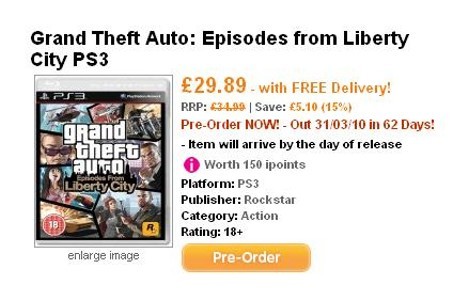 Episodes from Liberty City na PlayStation 3?