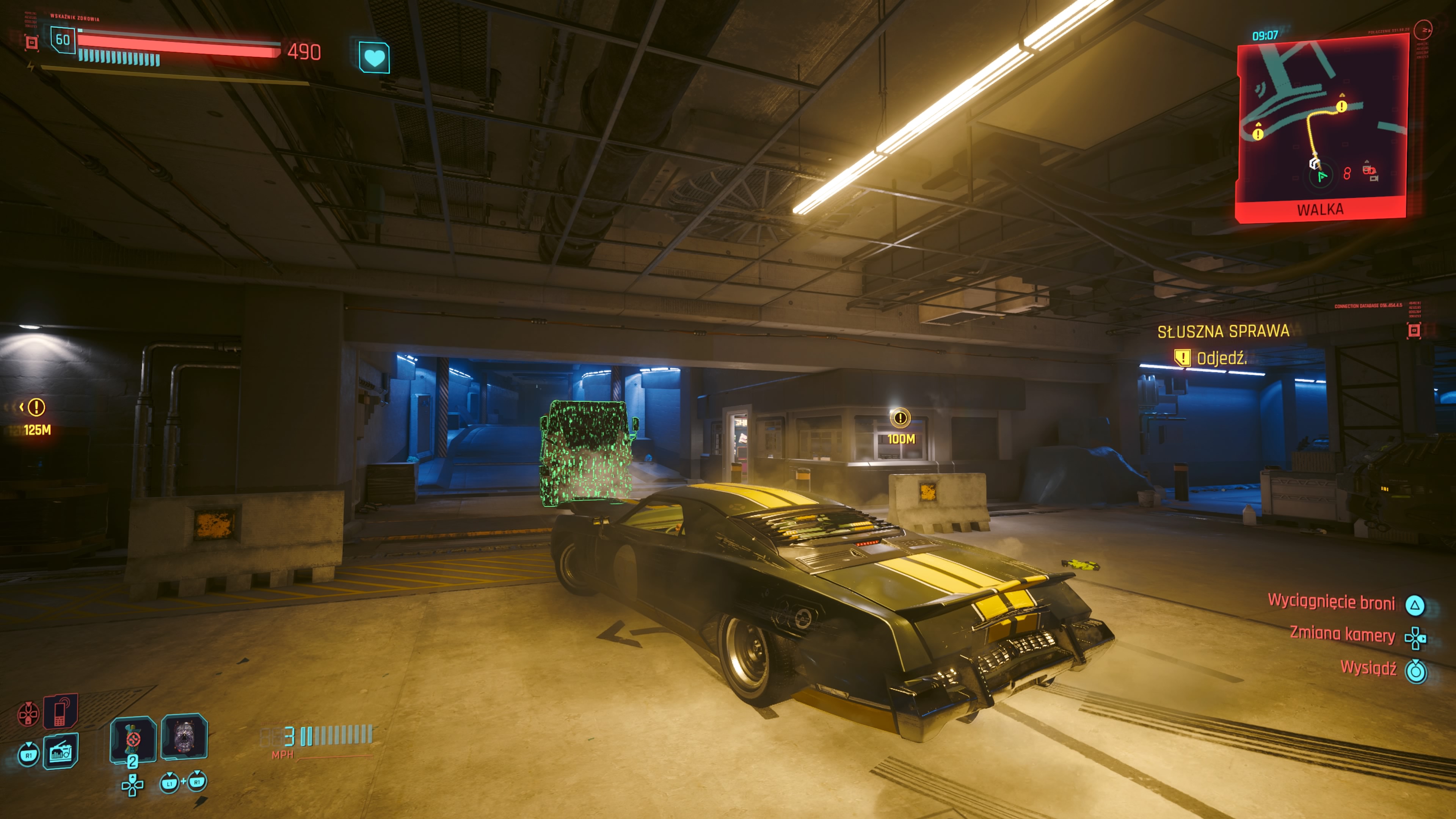 Cyberpunk 2077 Widmo Wolności (Phantom Liberty) - Słuszna sprawa: Ashlay, garaż, alarm, samochód
