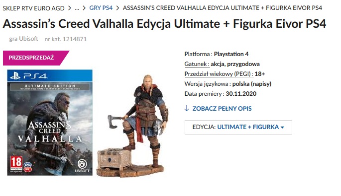 Assassin's Creed Valhalla z kolejną datą. Tym razem od RTV Euro AGD