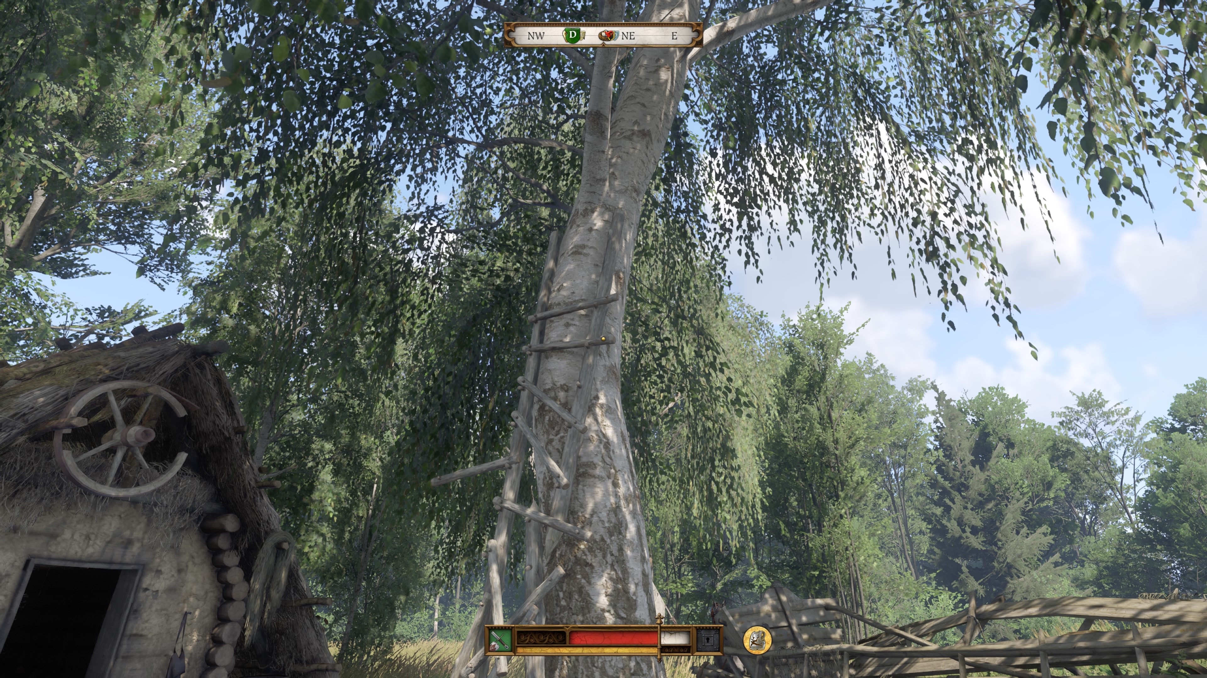 Kingdom Come Deliverance 2 - Obłąkaniec: ziemianka, mężczyzna, miecz, chata, wskazówki