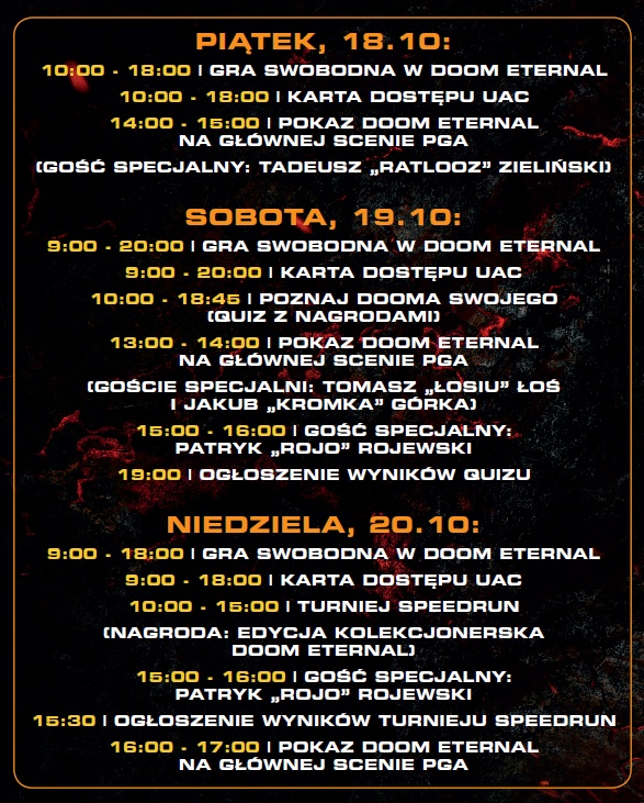 DOOM Eternal z serią wydarzeń na PGA. Piekielna strefa zaoferuje mnóstwo atrakcji