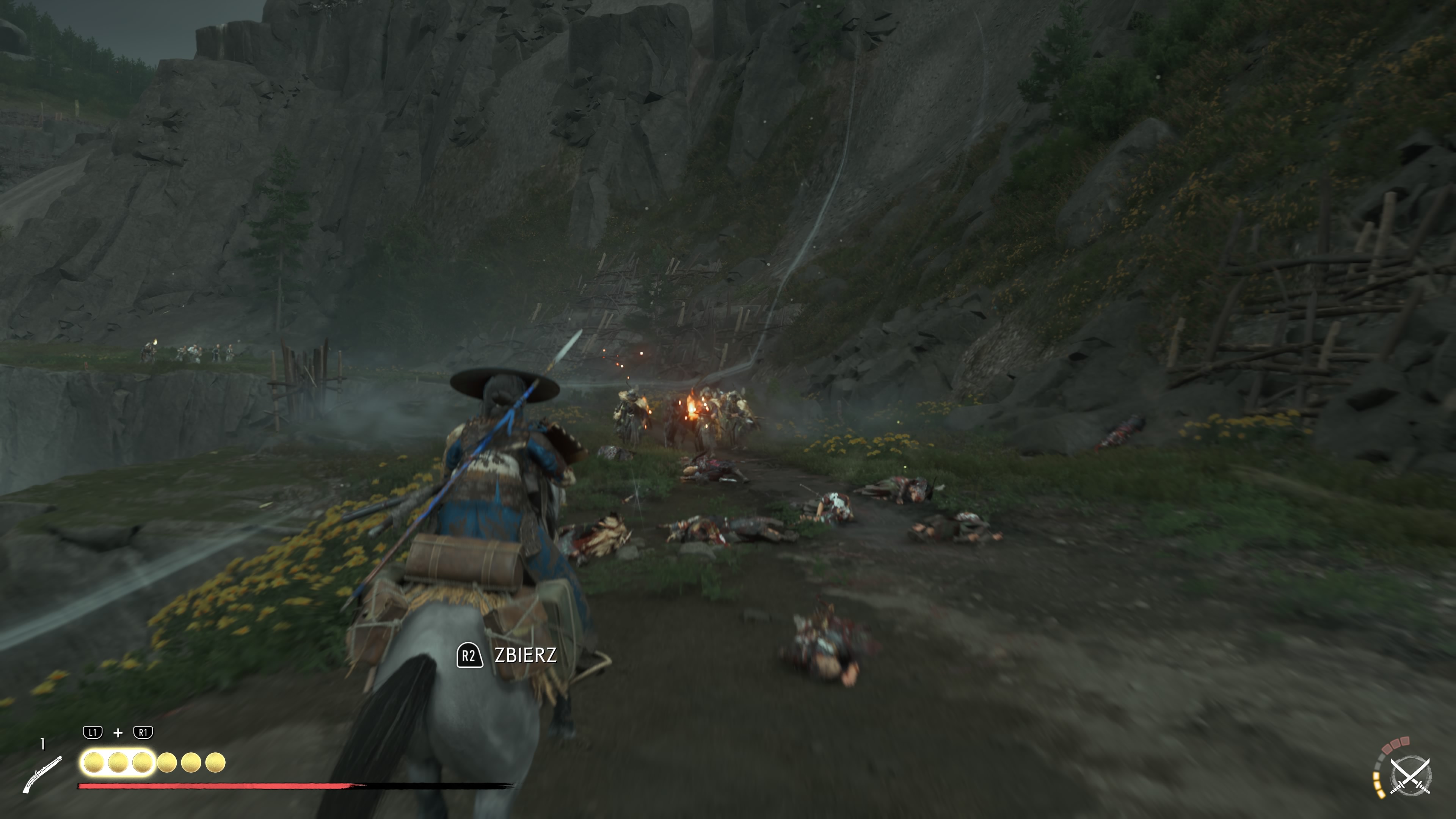 Ghost of Yotei Echoes of Sekigahara - Kres snu: Czarna Gwardia, wozy, złoto, Chuhei, Jisuke, koniec DLC