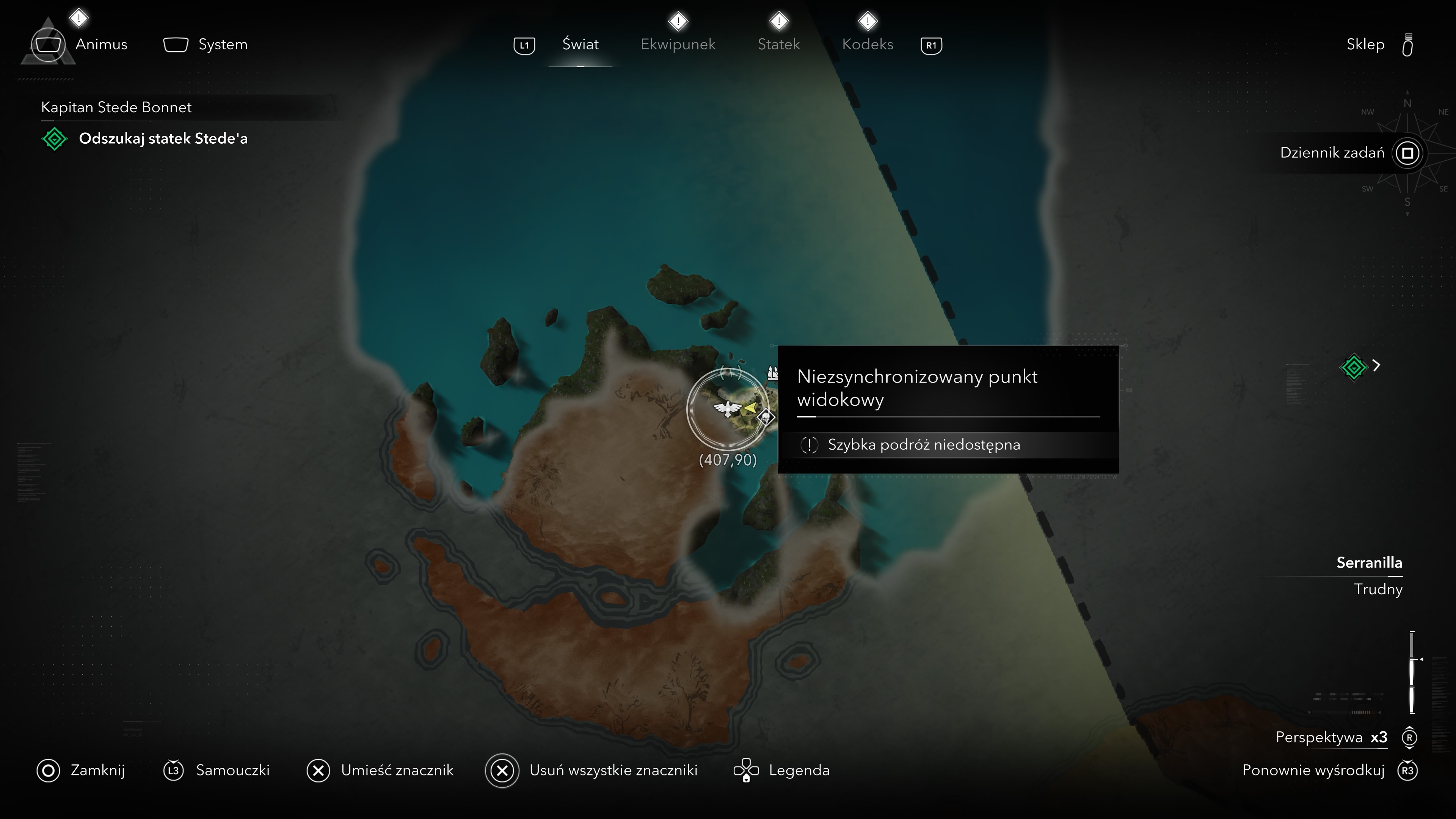 Assassin's Creed Black Flag Resynced - Wieże synchronizacyjne, punkty widokowe na New Bone