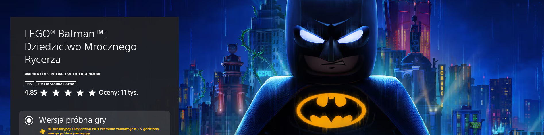 LEGO Batman: Dziedzictwo Mrocznego Rycerza PS Plus