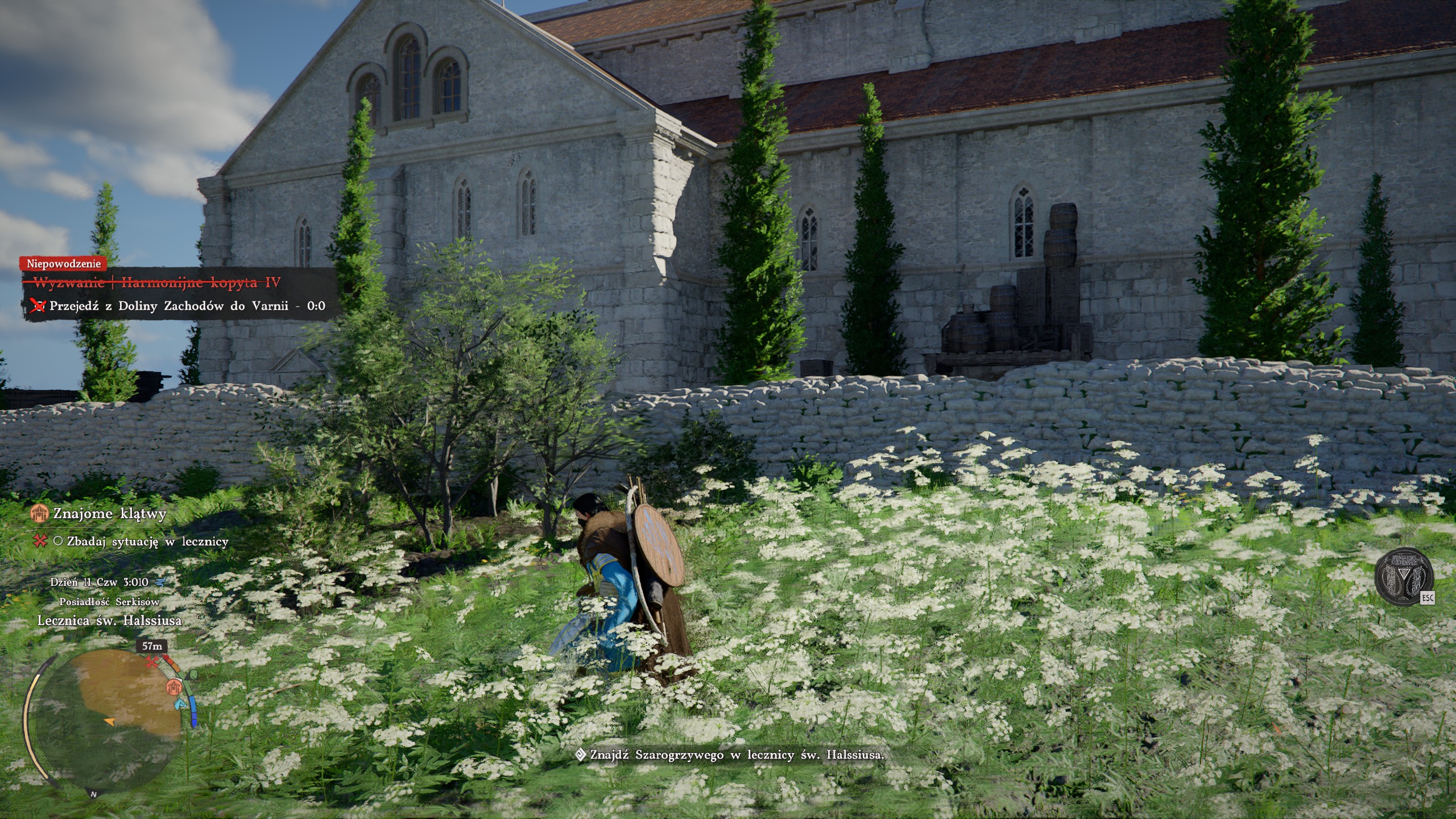 Crimson Desert - Znajome klątwy: towarzysz Szarogrzywy, lecznica, Halsius, infiltracja, skradanie
