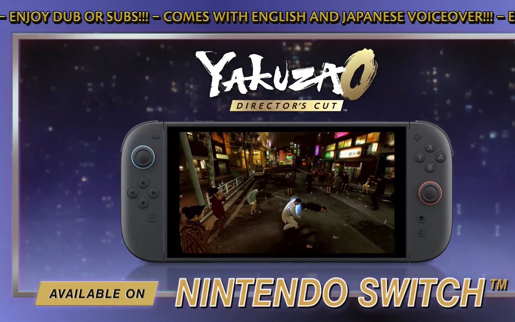 Yakuza 0 Director's Cut. Ta gra przeniesie graczy Nintendo Switch 2 w lata 80. Zobaczcie oldschoolowy zwiastun