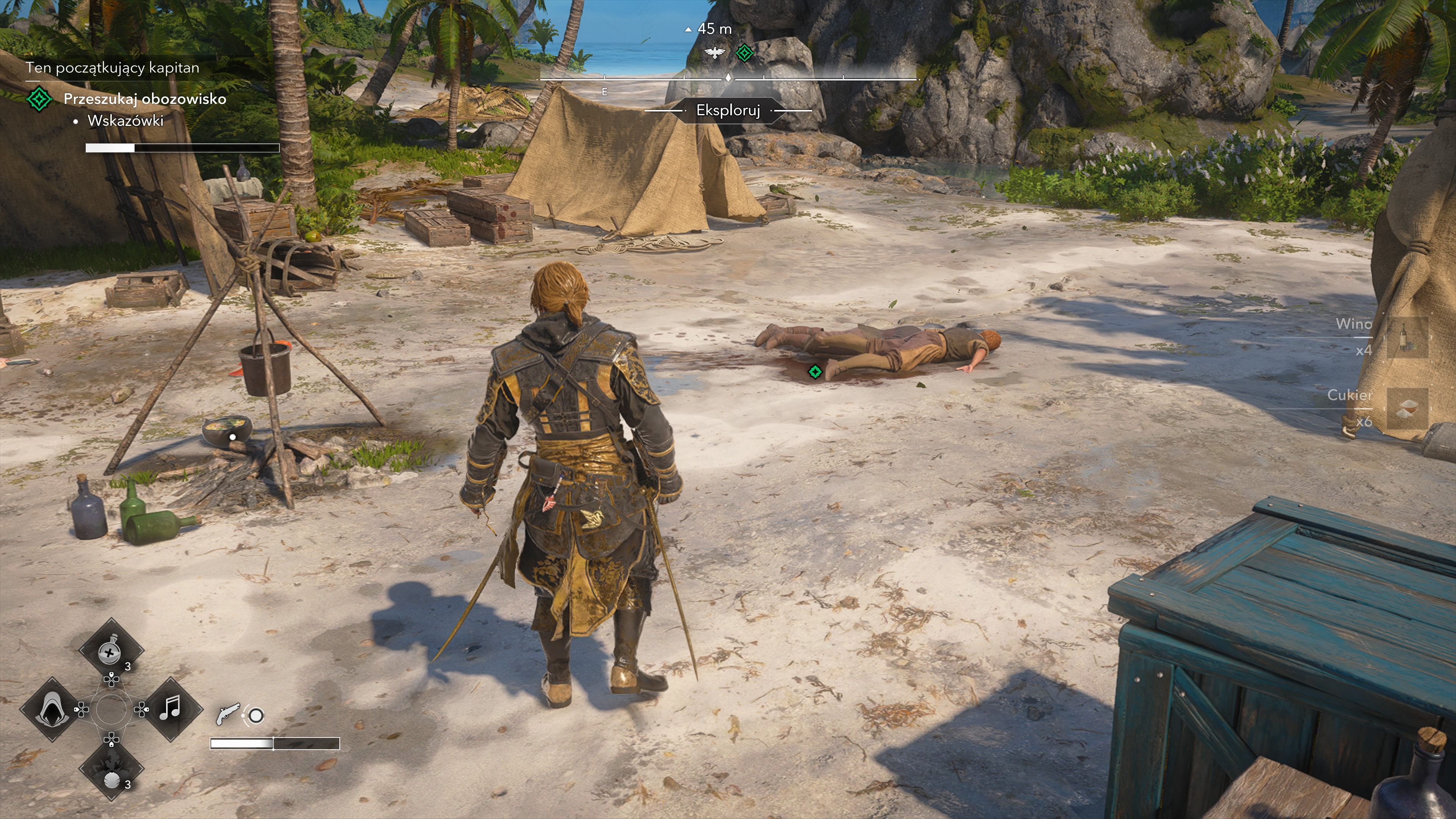 Assassin's Creed Black Flag Resynced - Ten początkujący kapitan: Abaco, obóz