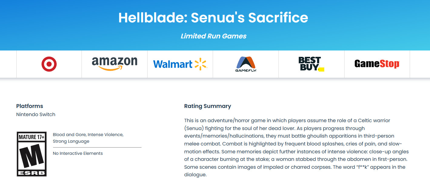 Hellblade / Switch