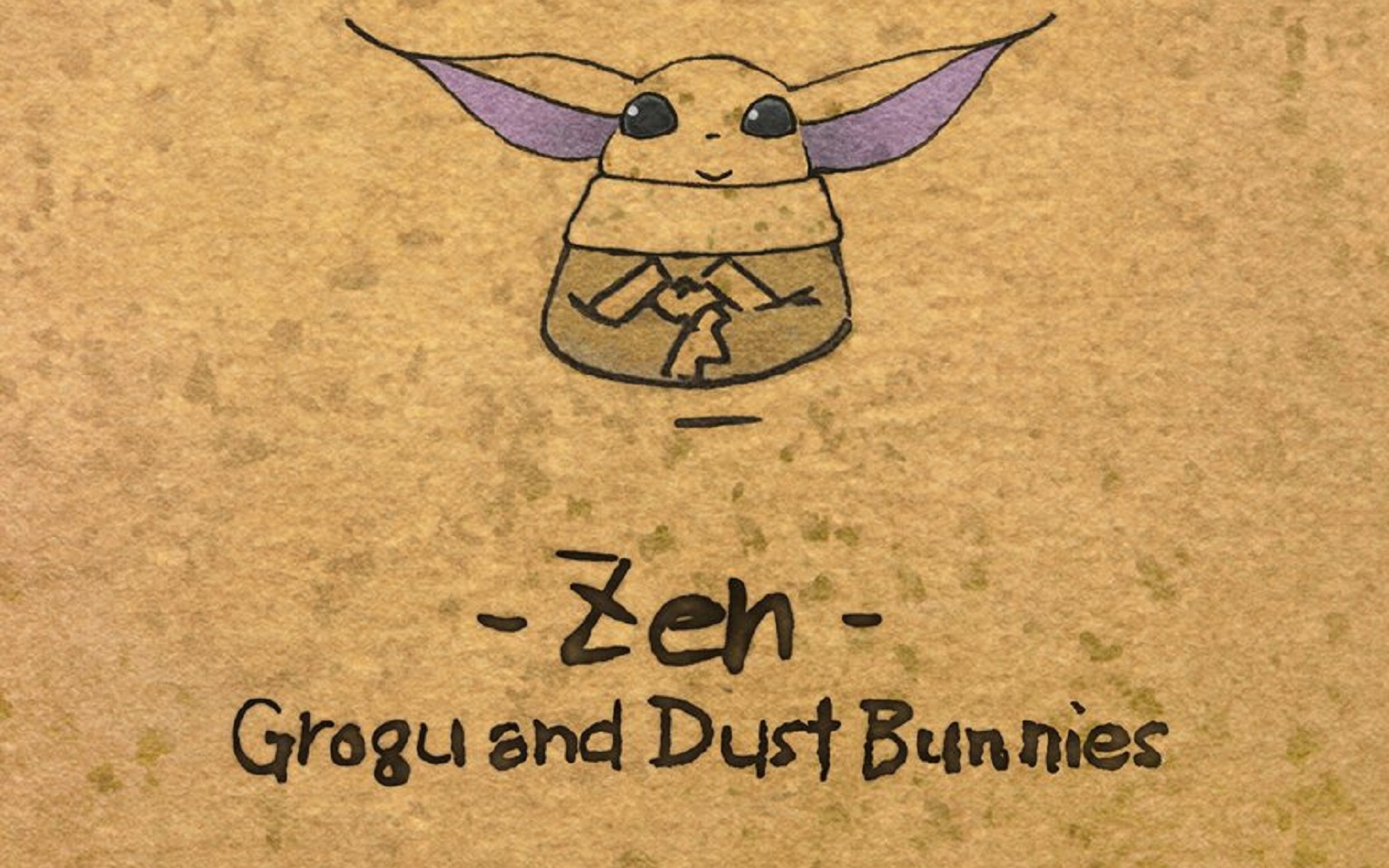 Star Wars Zen: Grogu and Dust Bunnies
