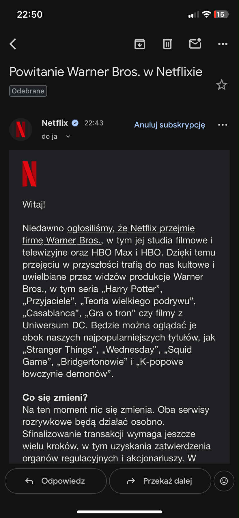Netflix z ogromnym falstartem. Wita Warner Bros., którego prawdopodobnie nie przejmie