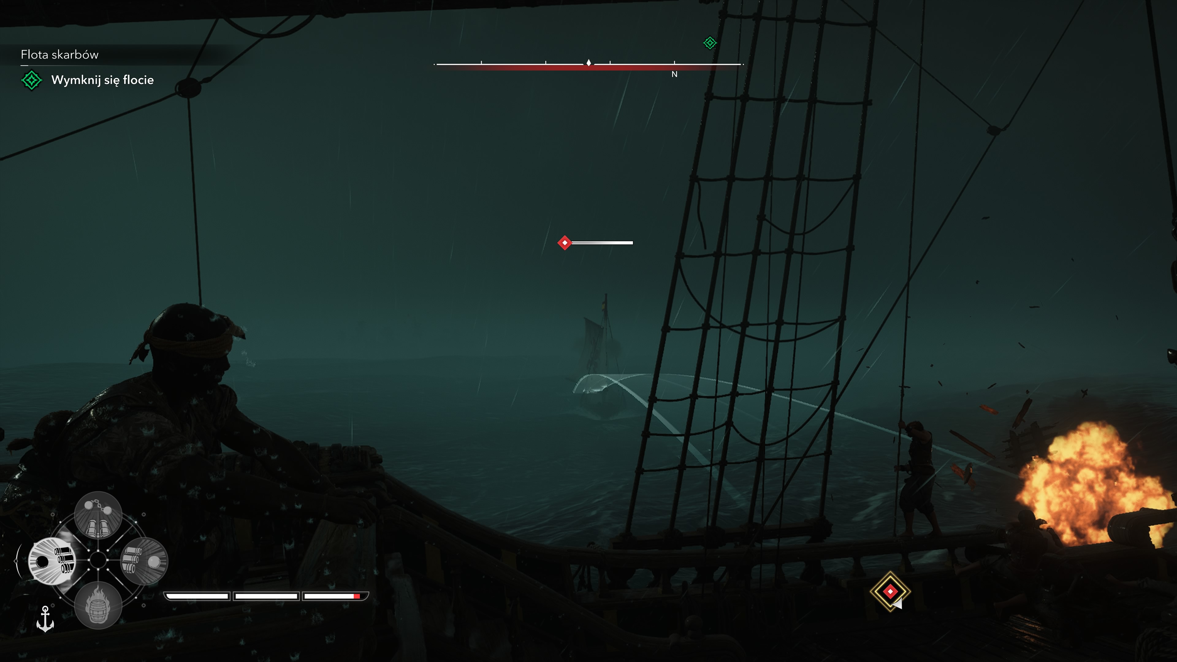 Assassin's Creed Black Flag Resynced - Flota skarbów: Adewale, okręt, piraci, kapitan, Kawka