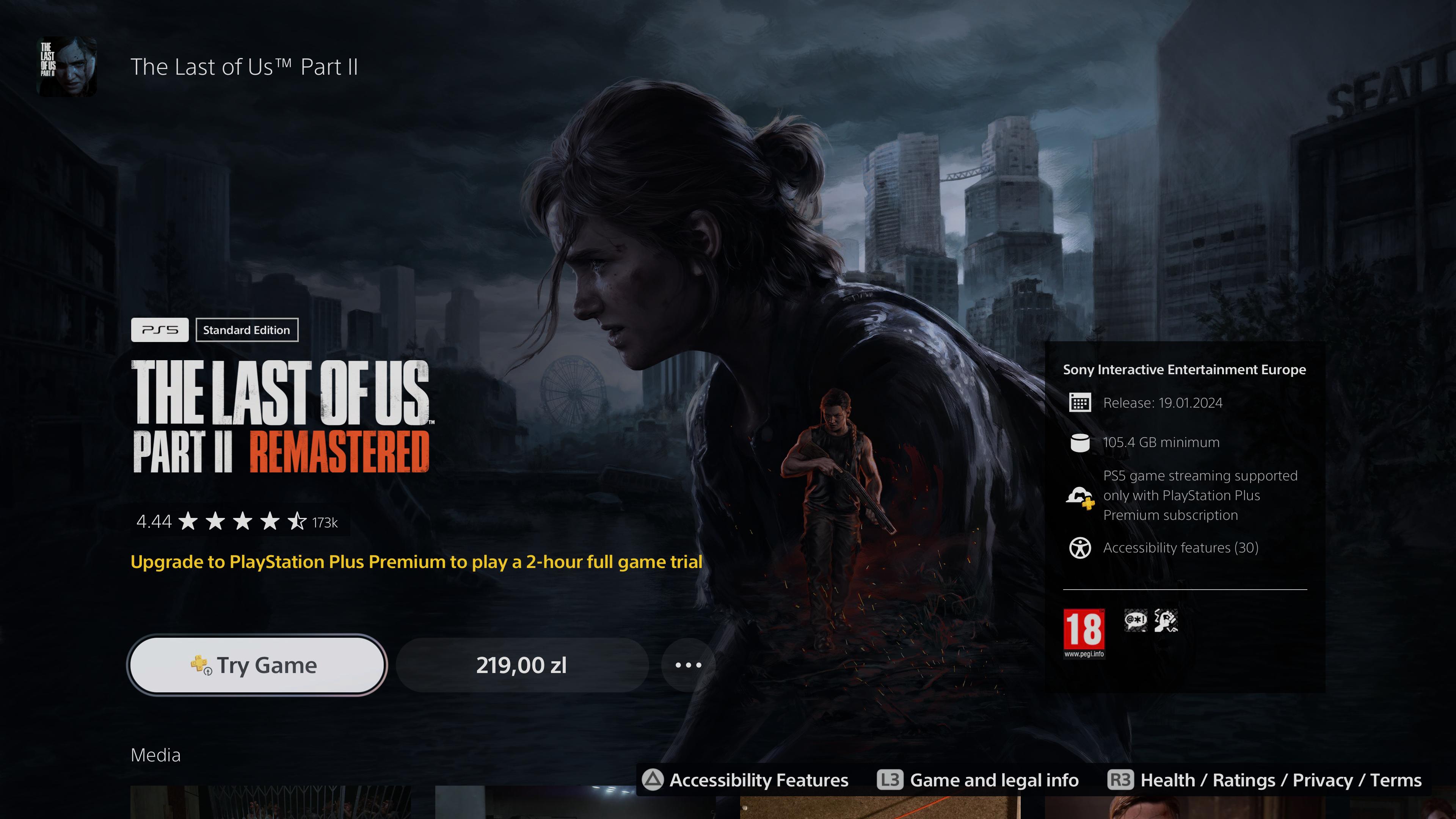 The Last of Us Part II: Remastered Trial
