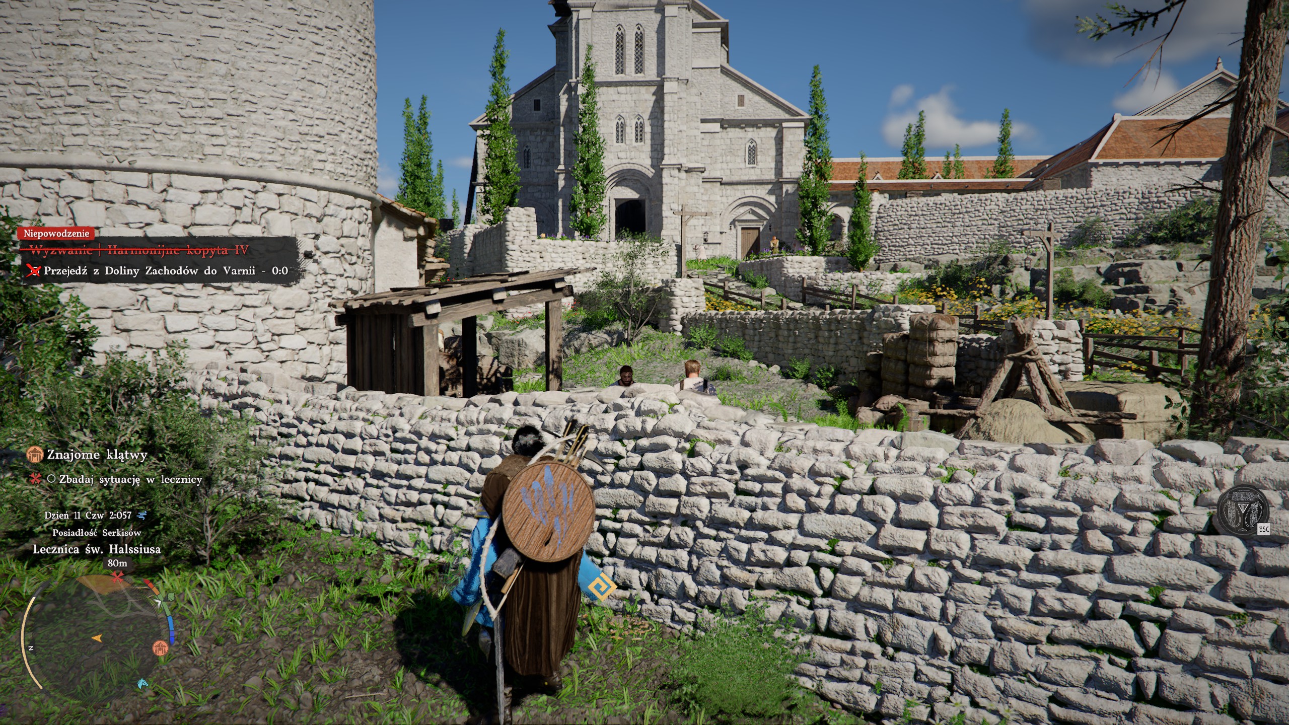 Crimson Desert - Znajome klątwy: towarzysz Szarogrzywy, lecznica, Halsius, infiltracja, skradanie