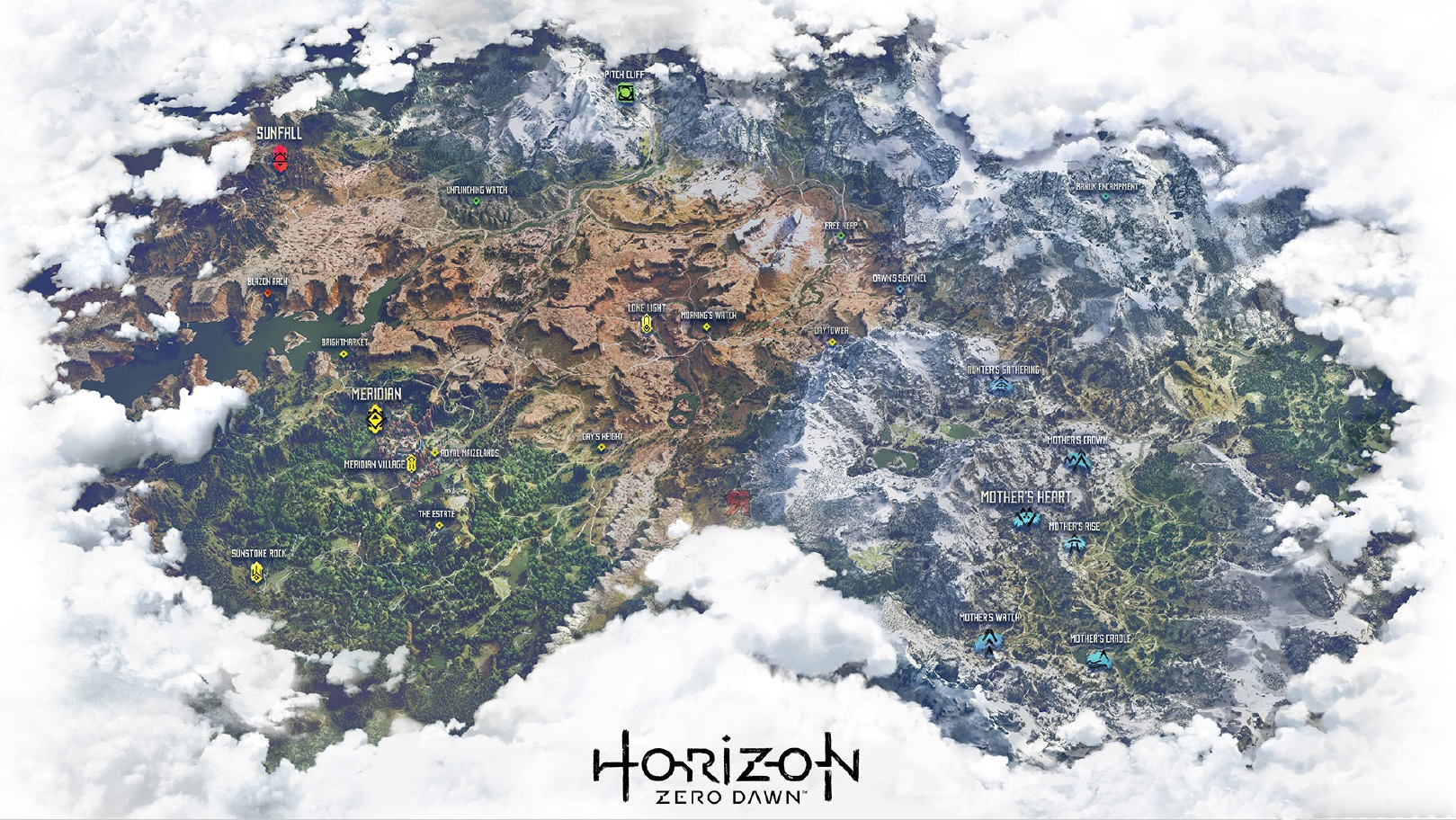 Horizon Zero Dawn - mapa