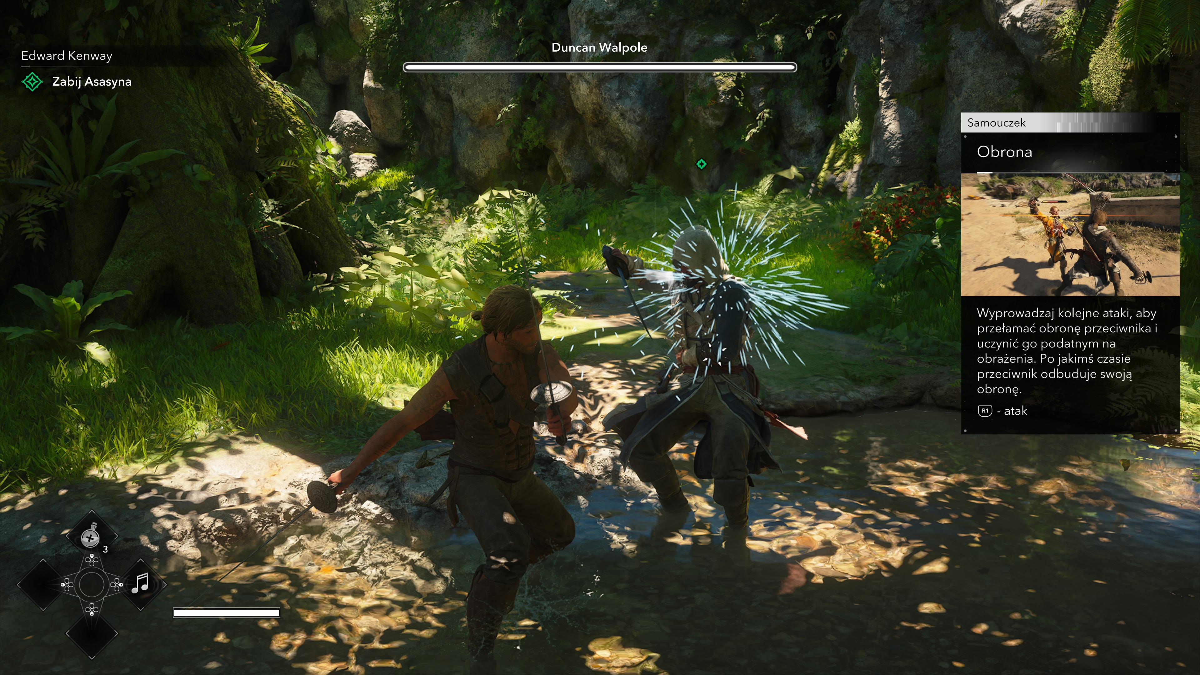 Assassin's Creed Black Flag Resynced - Podstawy walki: ataki, parowanie, obrona, uniki, skok i namierzanie