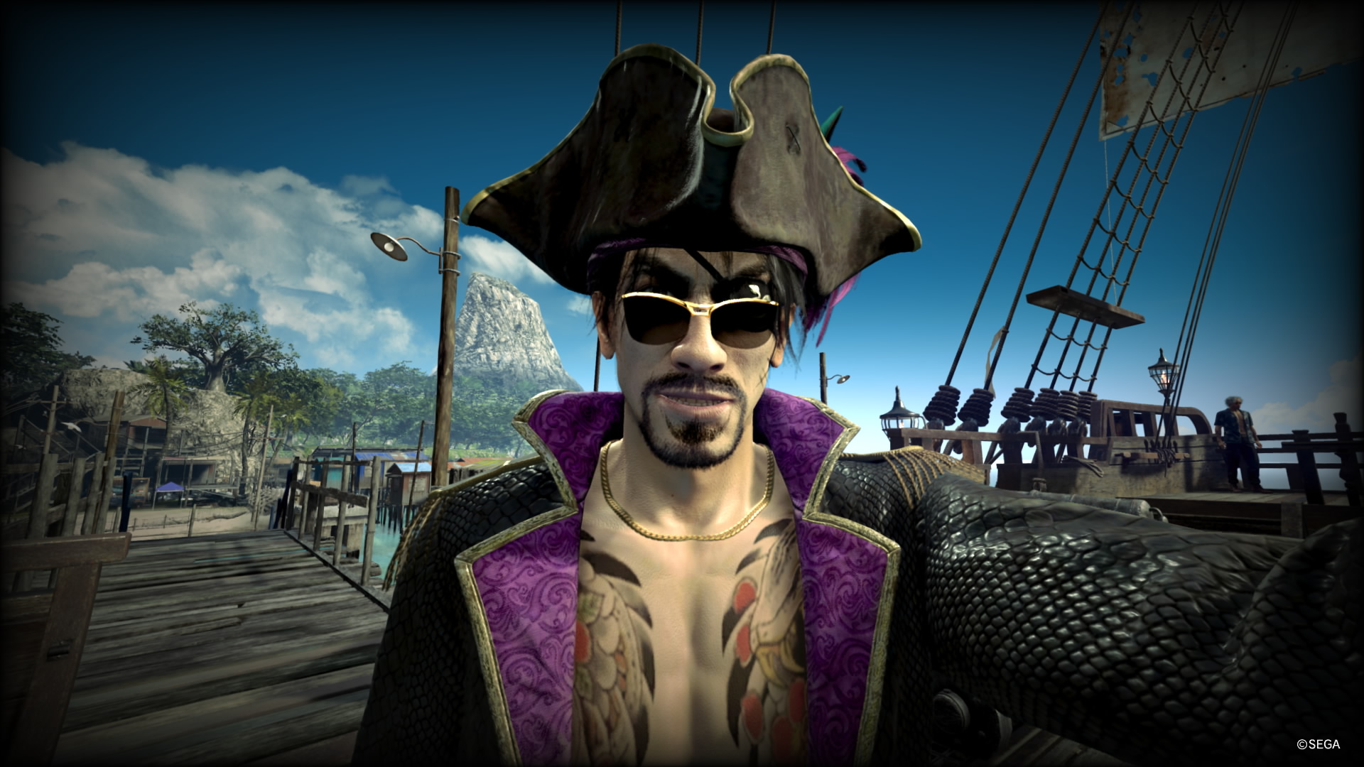 Like a Dragonn: Pirate Yakuza in Hawaii - recenzja gry - Majima selfie