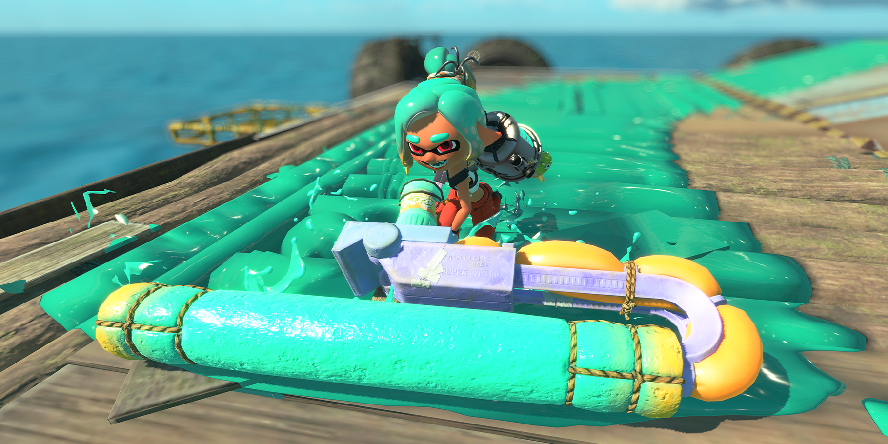 Splatoon Raiders - recenzja gry. malowanie podłogi