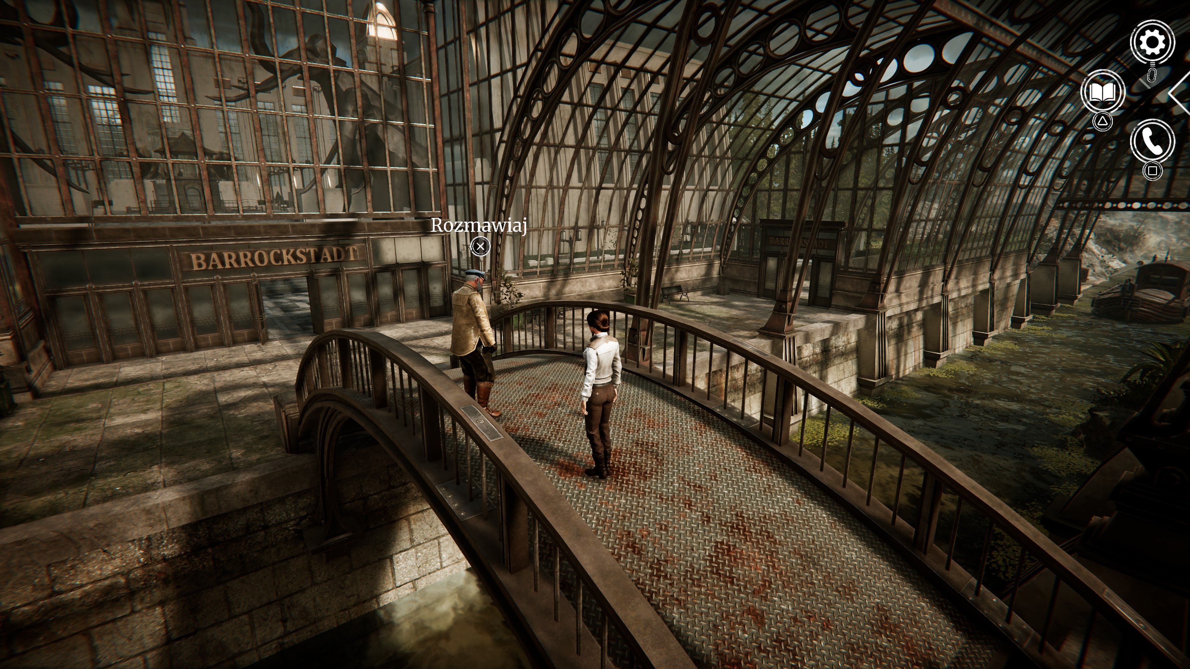 Syberia Remastered - Uniwersytet Barrockstadt: maszyna nakręcająca, rektorzy, biblioteka, zawiadowca, Pons