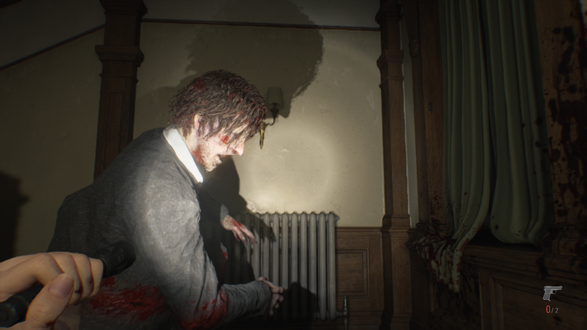 Resident Evil Requiem - recenzja gry. Podświetlony zombie