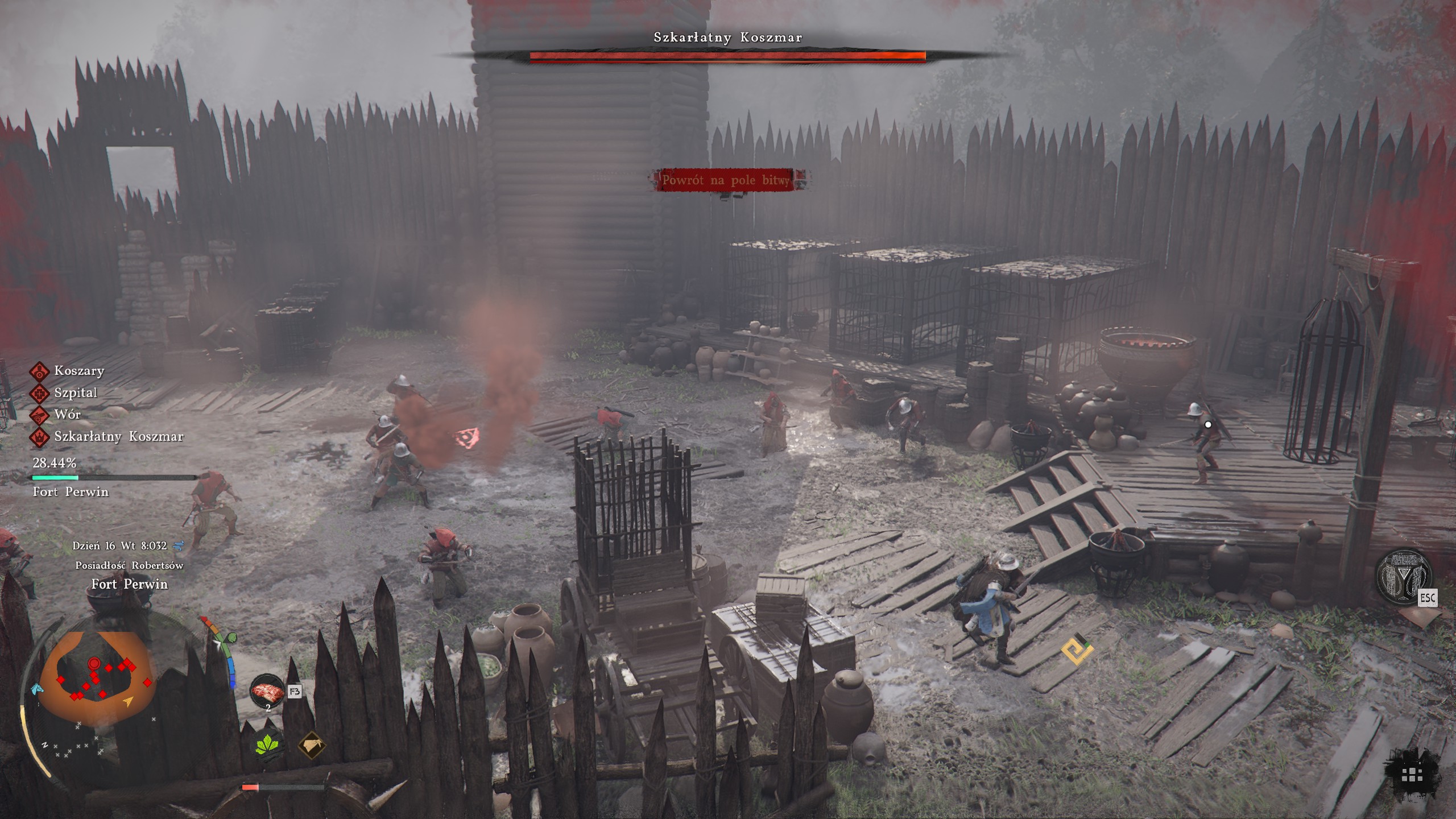 Crimson Desert - Dziwny czerwony dym, Szkarłatny Koszmar, Zasłona: fort Perwin, brama