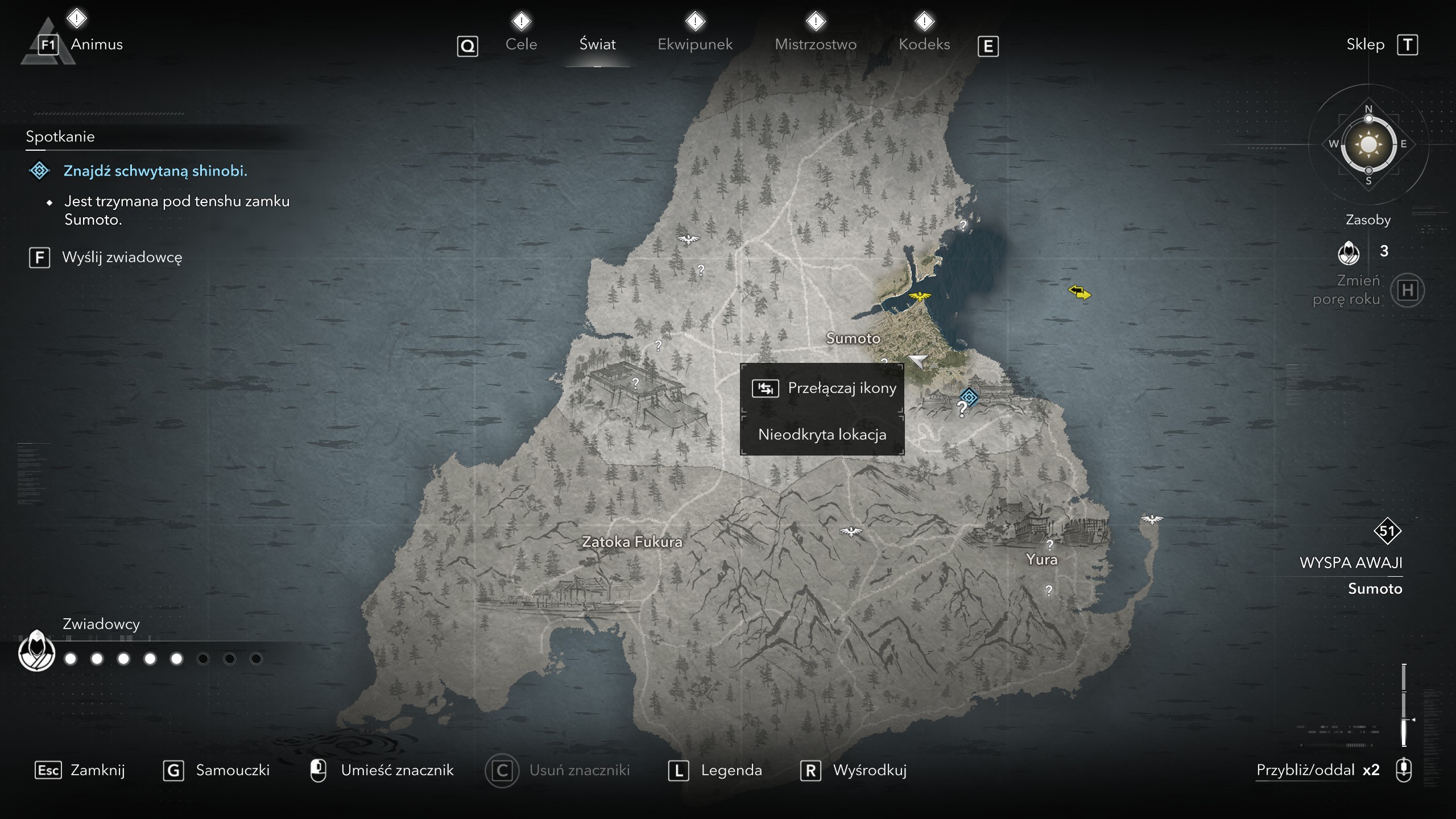 Assassin's Creed Shadows - Shinobi na Awaji, Spotkanie: Sumoto, cieśla, rezydencja samurajska