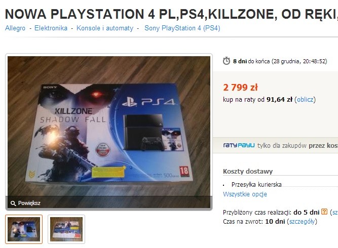 Nieprzyzwoite ceny PlayStation 4 na Allegro - sprzedawcy wykorzystują rynkowe braki