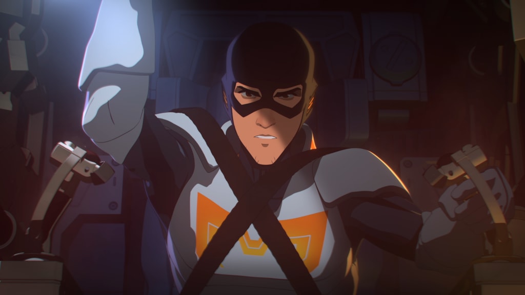 Dispatch - recenzja gry - Mecha Man w stroju